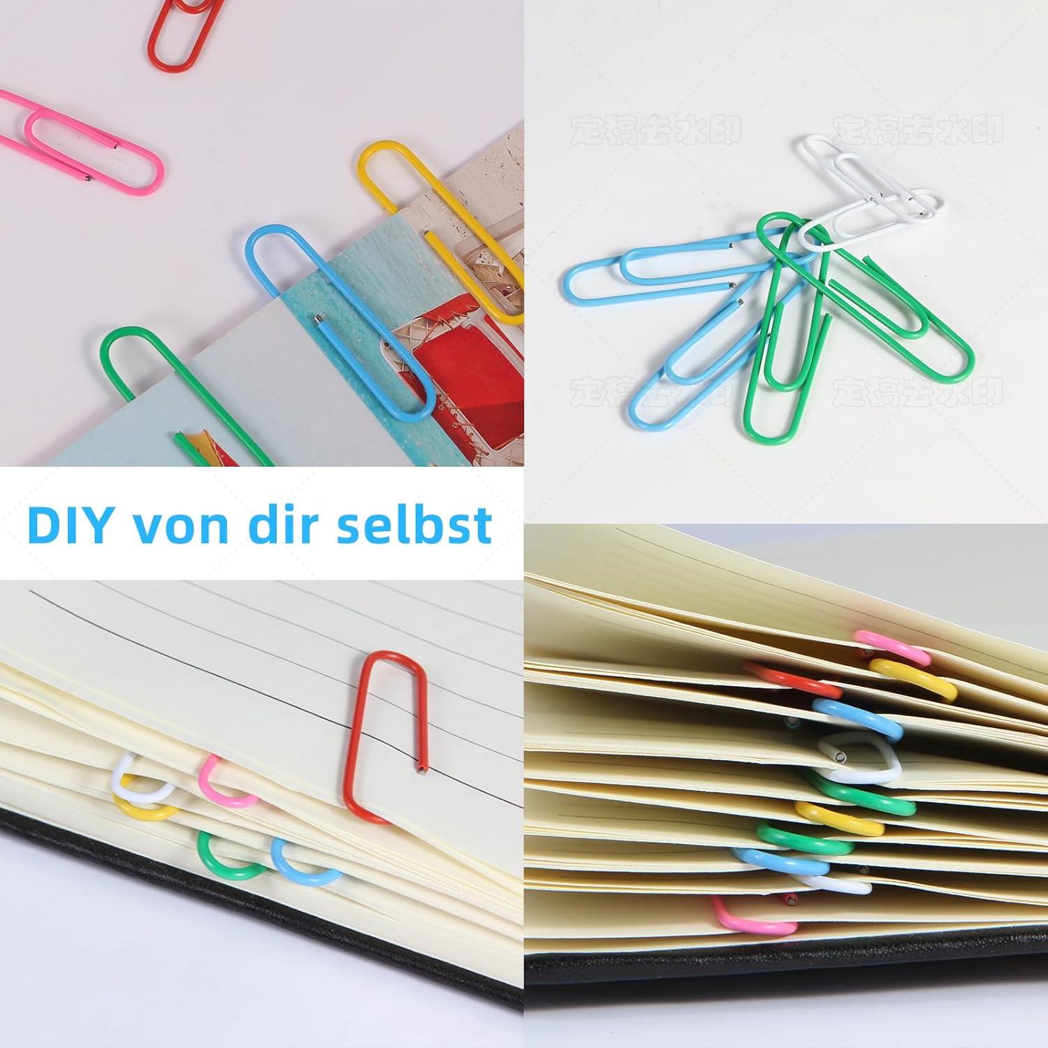 Clips de Papel Jumbo Multicolor ZYFOFFICE Paquete 400