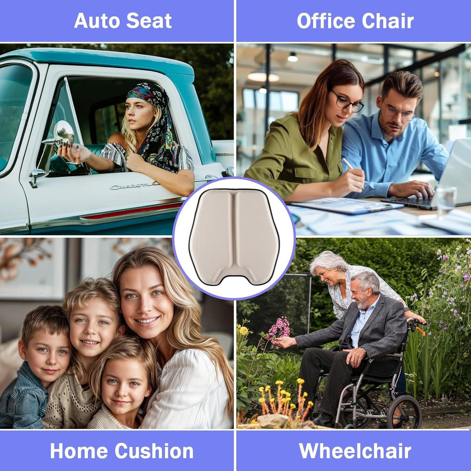 Cojín de Gel Antideslizante Binsheo para Asiento - Beige