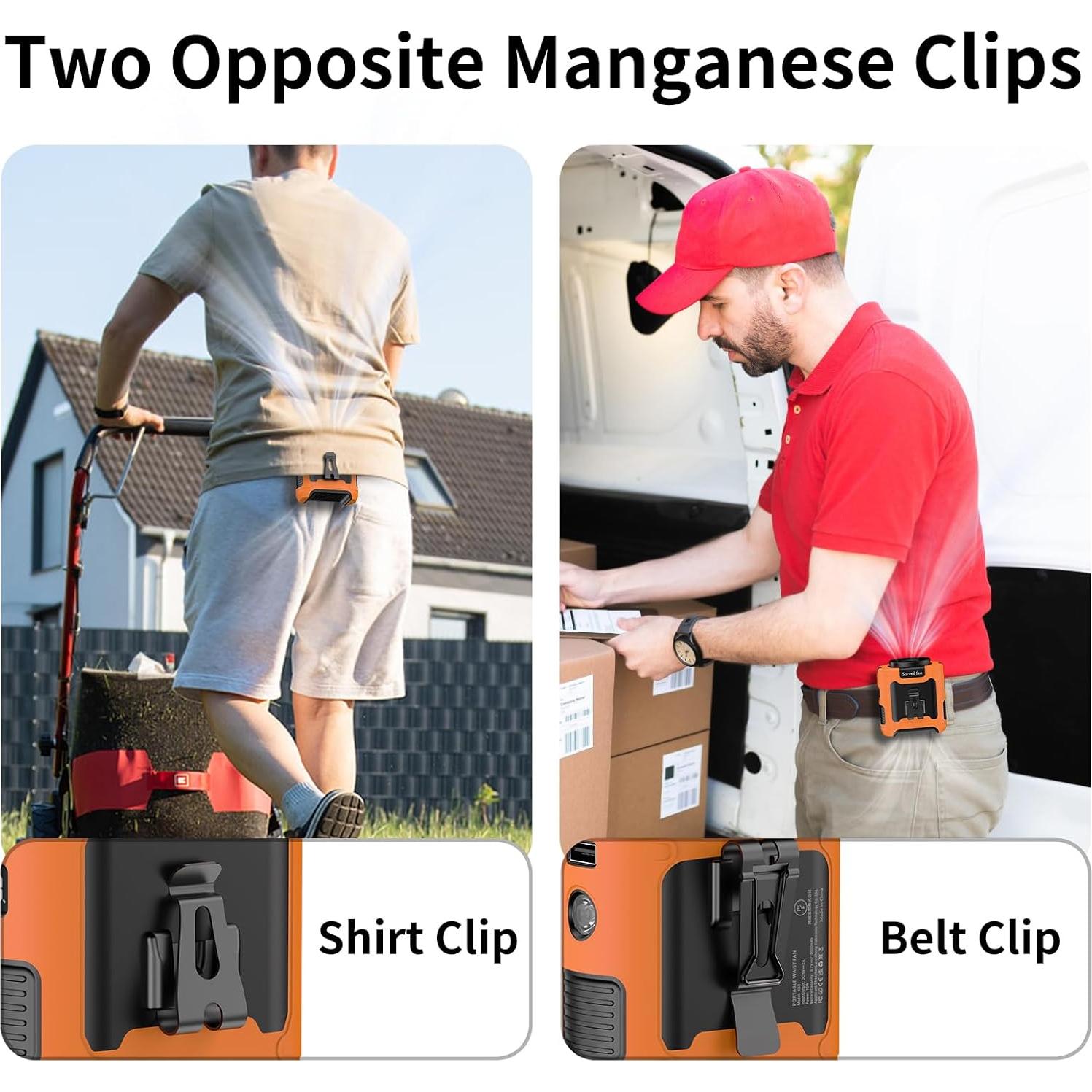 Ventilador Portátil Socool K50 10000mAh 5 Velocidades Naranja