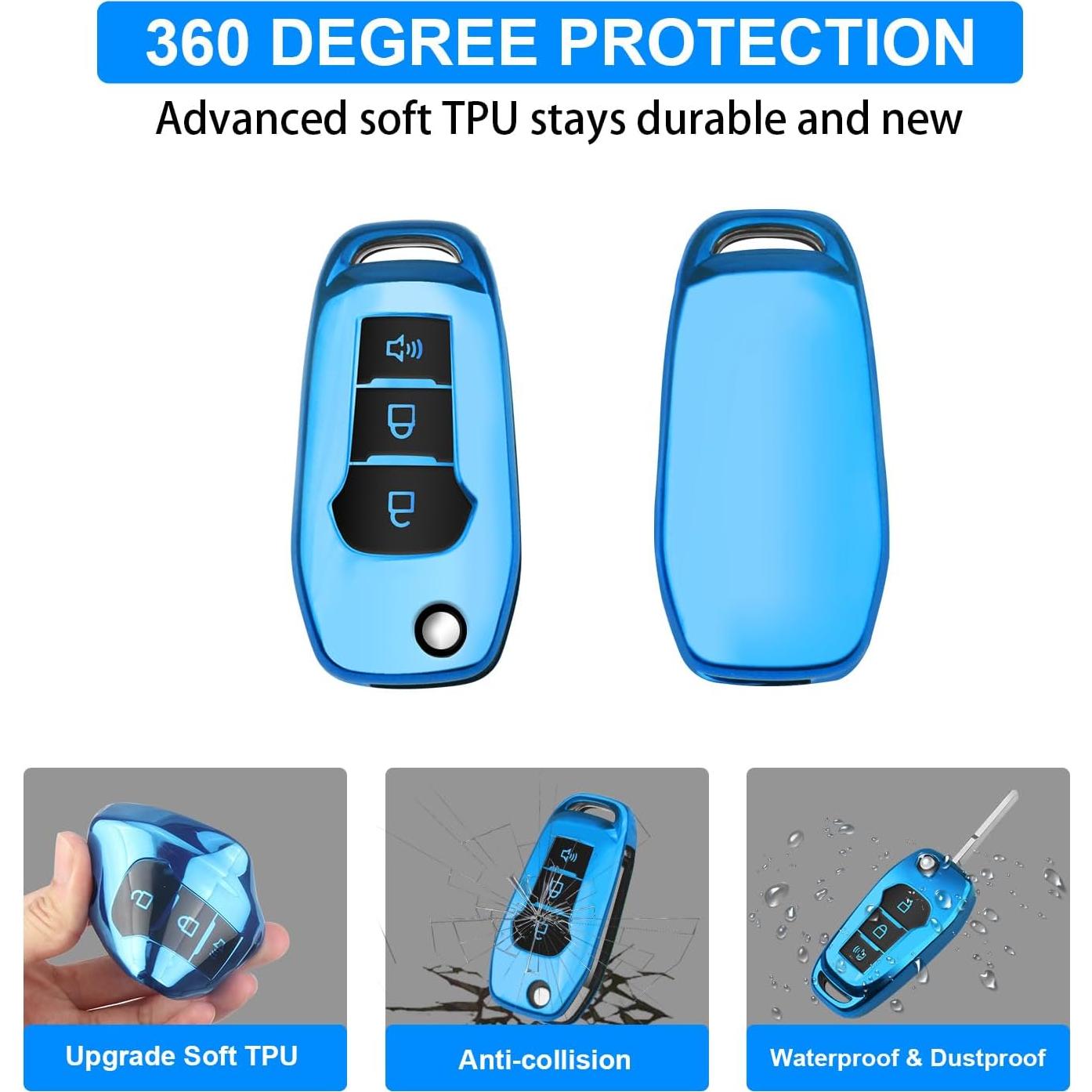 Cubierta de Llave TPU QBUC para Ford F150 F250 Focus 2015-2019