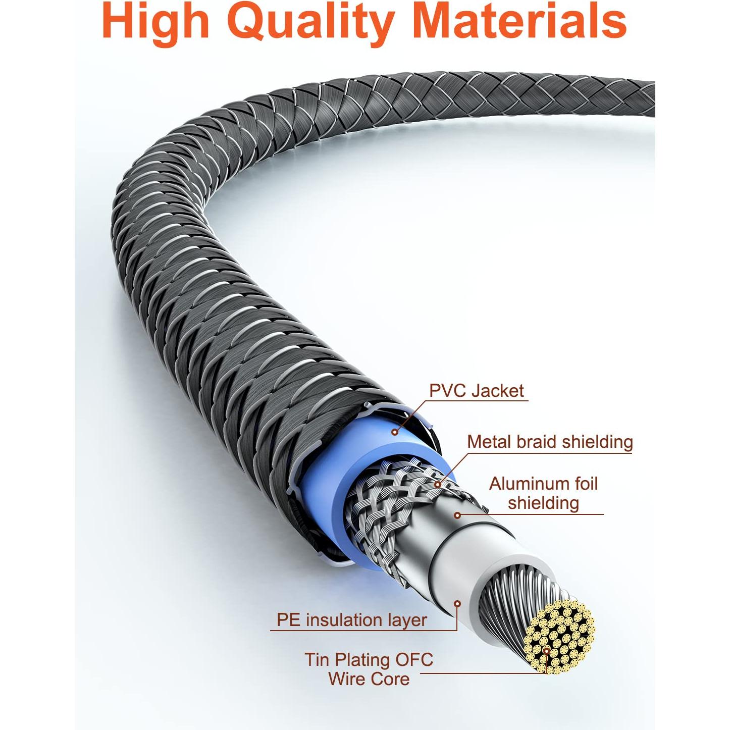 Cable RCA Doble 90 Grados VANAUX 0.6m para Subwoofer y Audio