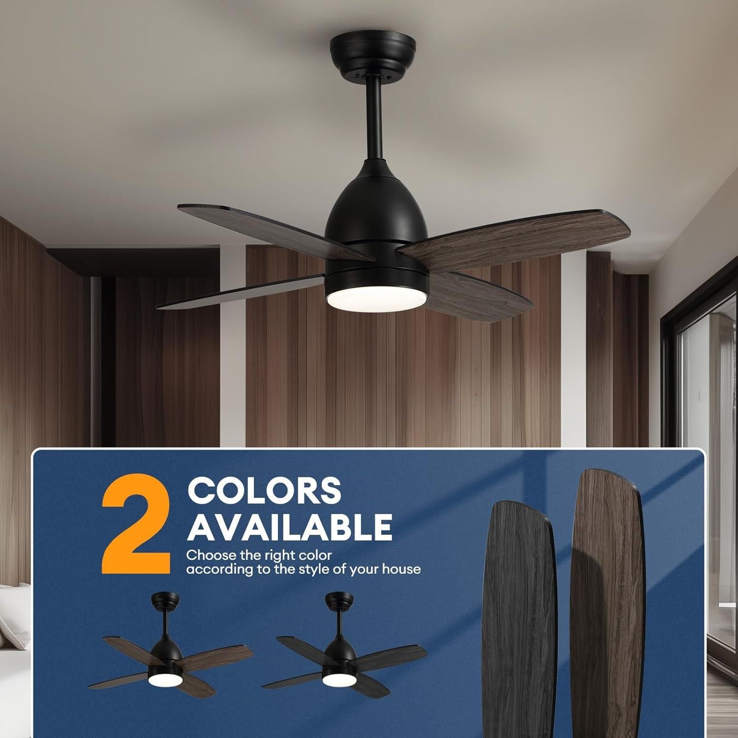 Ventilador de Techo SNZ 96 cm con Luz LED y Control Remoto