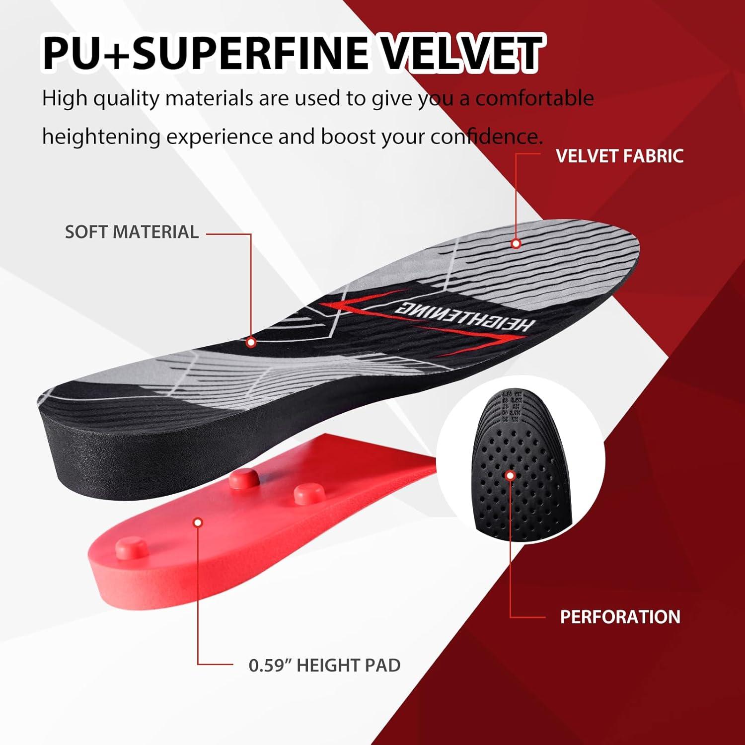 Plantillas de Aumento de Altura Bacophy Ajustables 3.05 cm