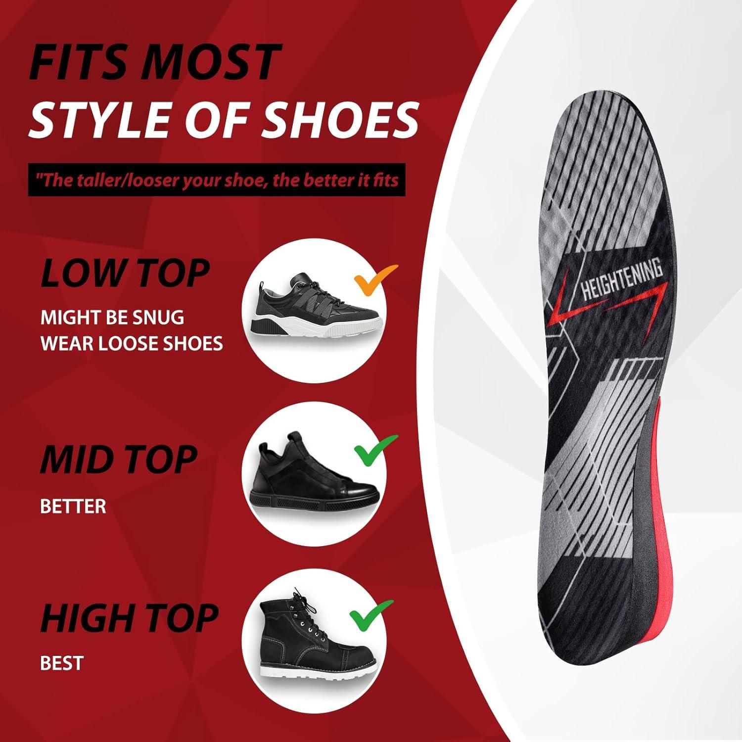 Plantillas de Aumento de Altura Bacophy Ajustables 3.05 cm