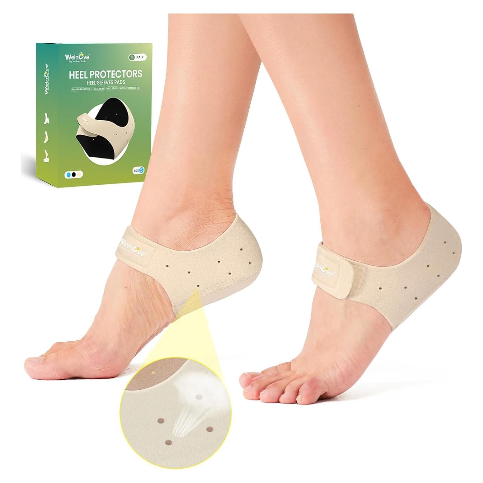 Protectores de Talón Welnove para Fascitis Plantar - Alivio Dolor