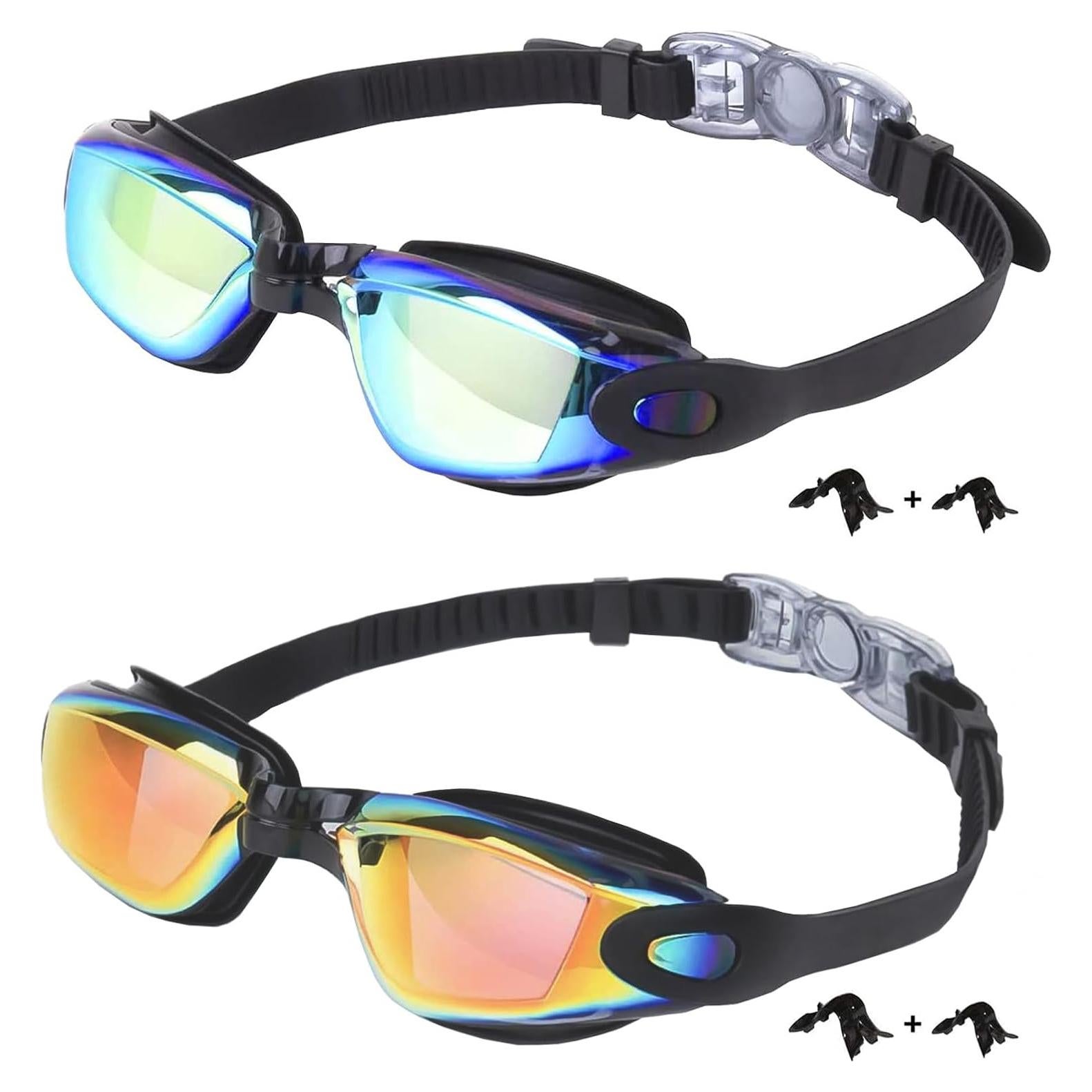 Gafas de natación para niños Kimasha, 2 paquetes, anti-niebla