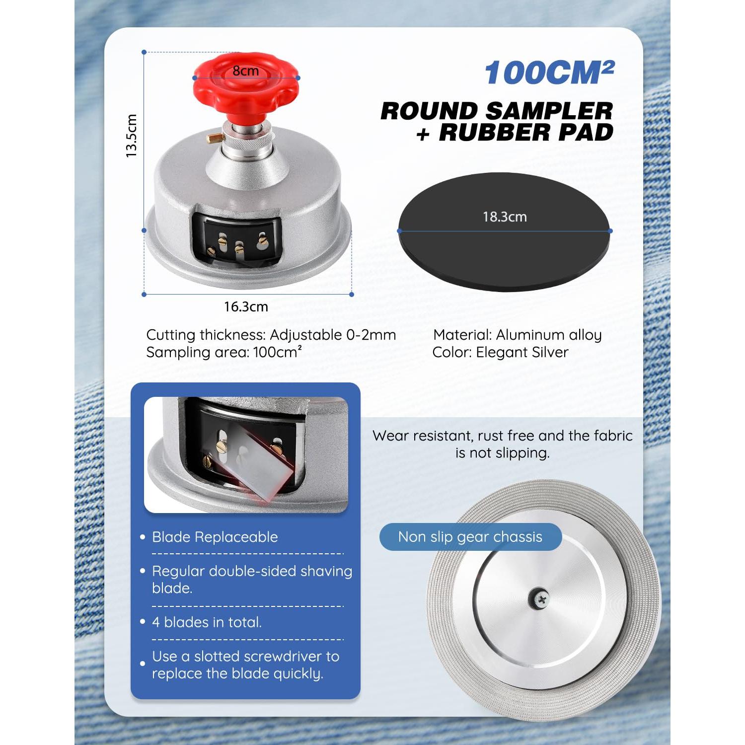 Balanza Electrónica de Peso de Tela NEWTRY 600g/0.01g con Muestreador