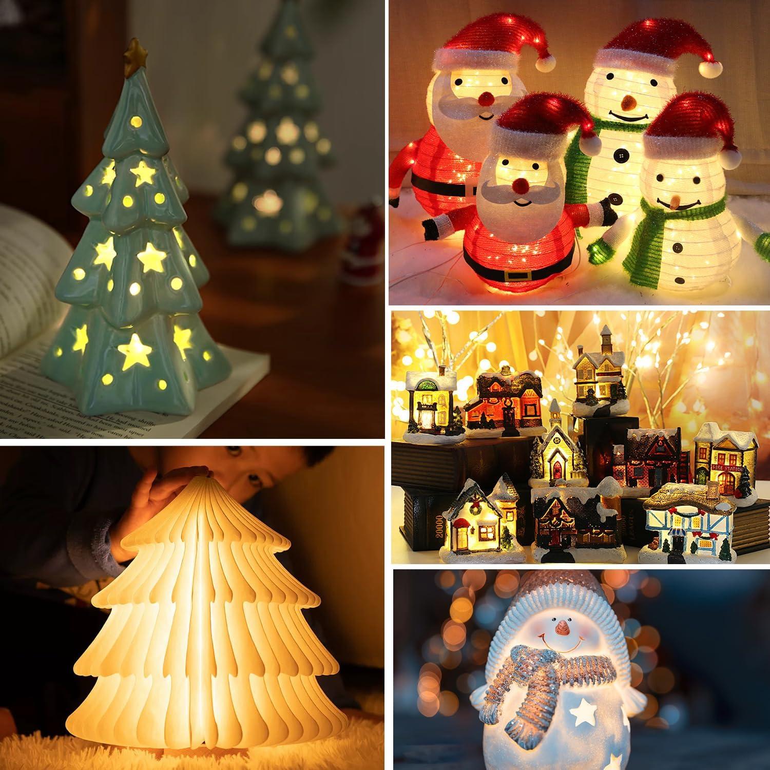 Juego de Cables LED C7 Blanco 1.83m con 8 Bombillas - Ahorro Energético