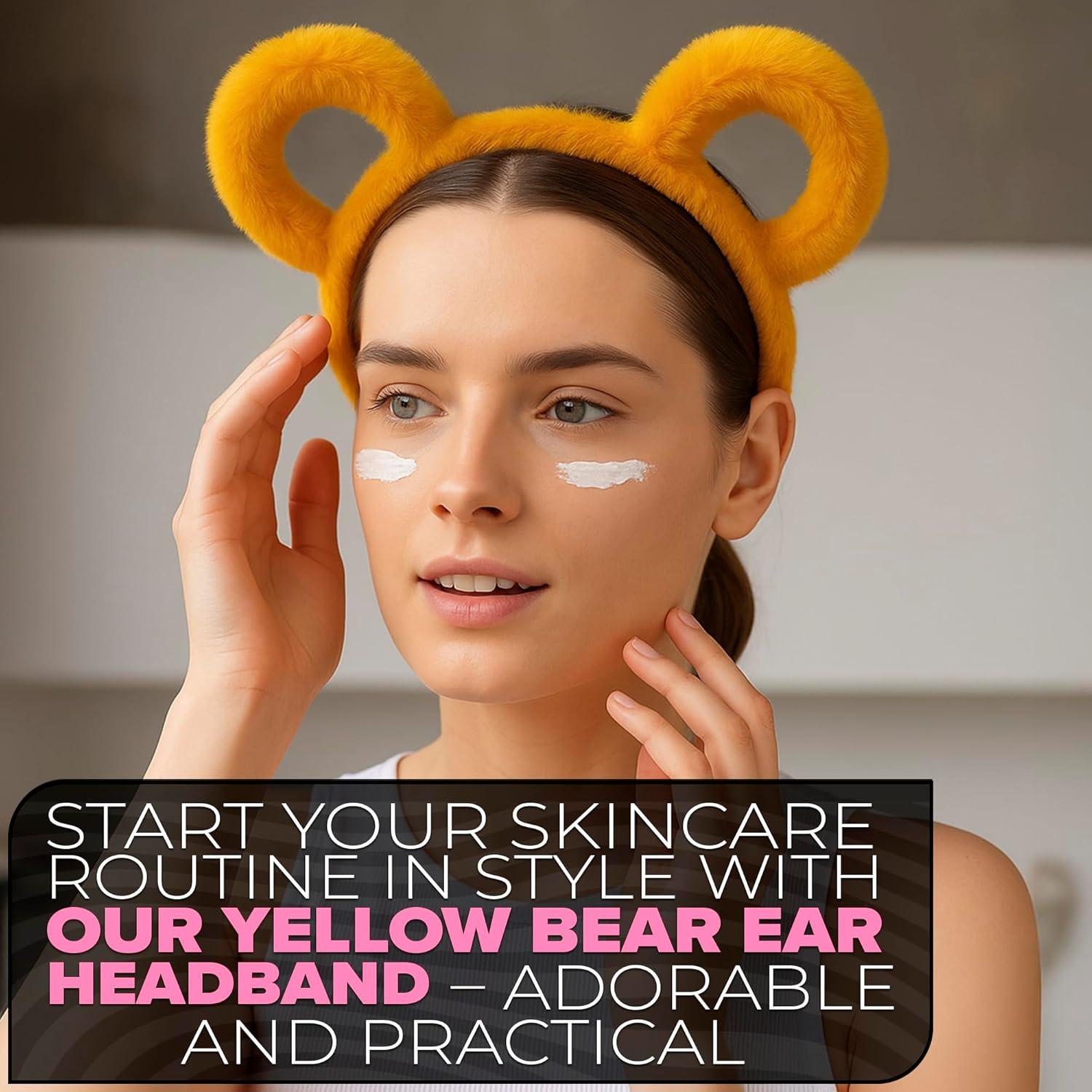 Diadema de Oídos de Oso Amarillo LIBERHAUS Suave y Ligera