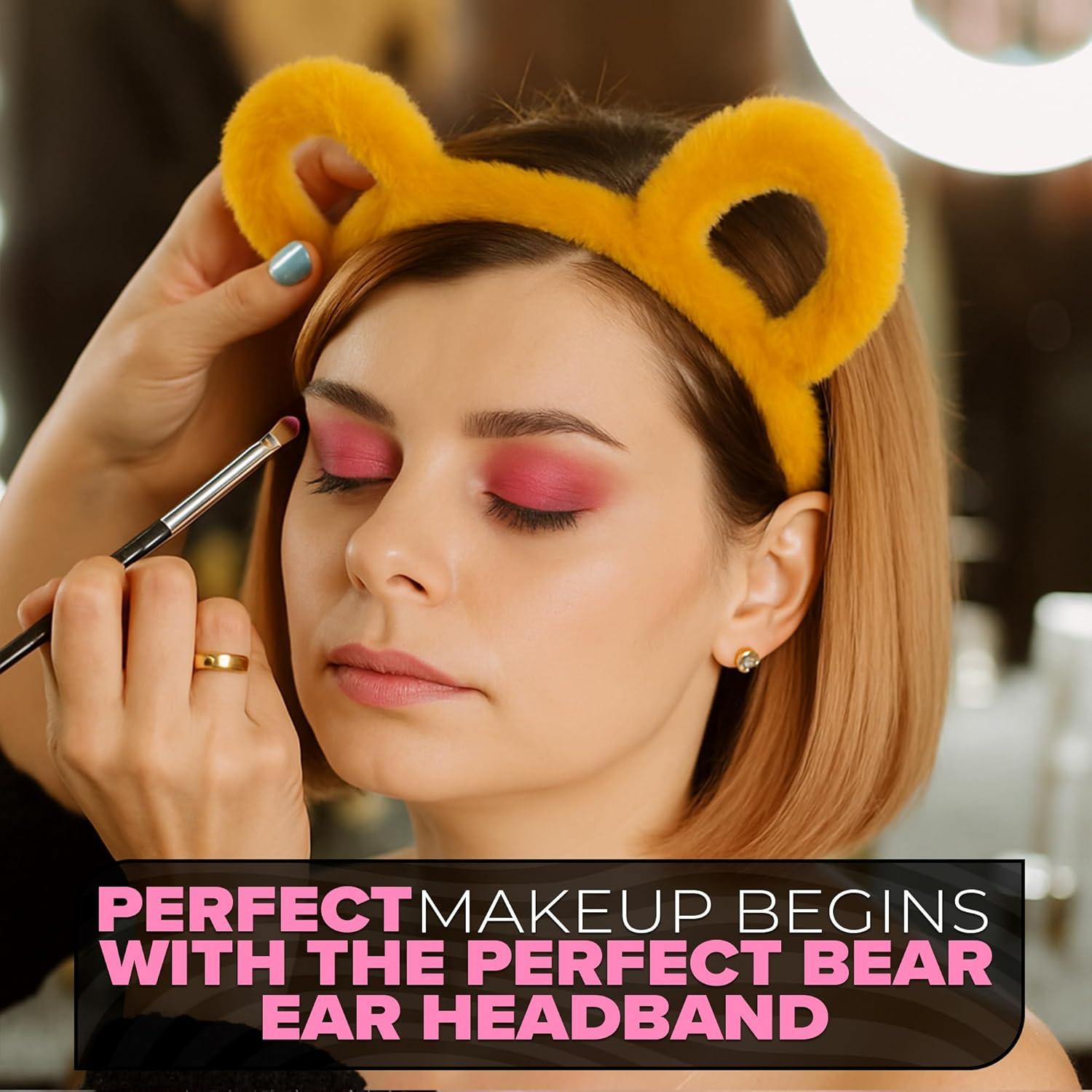 Diadema de Oídos de Oso Amarillo LIBERHAUS Suave y Ligera