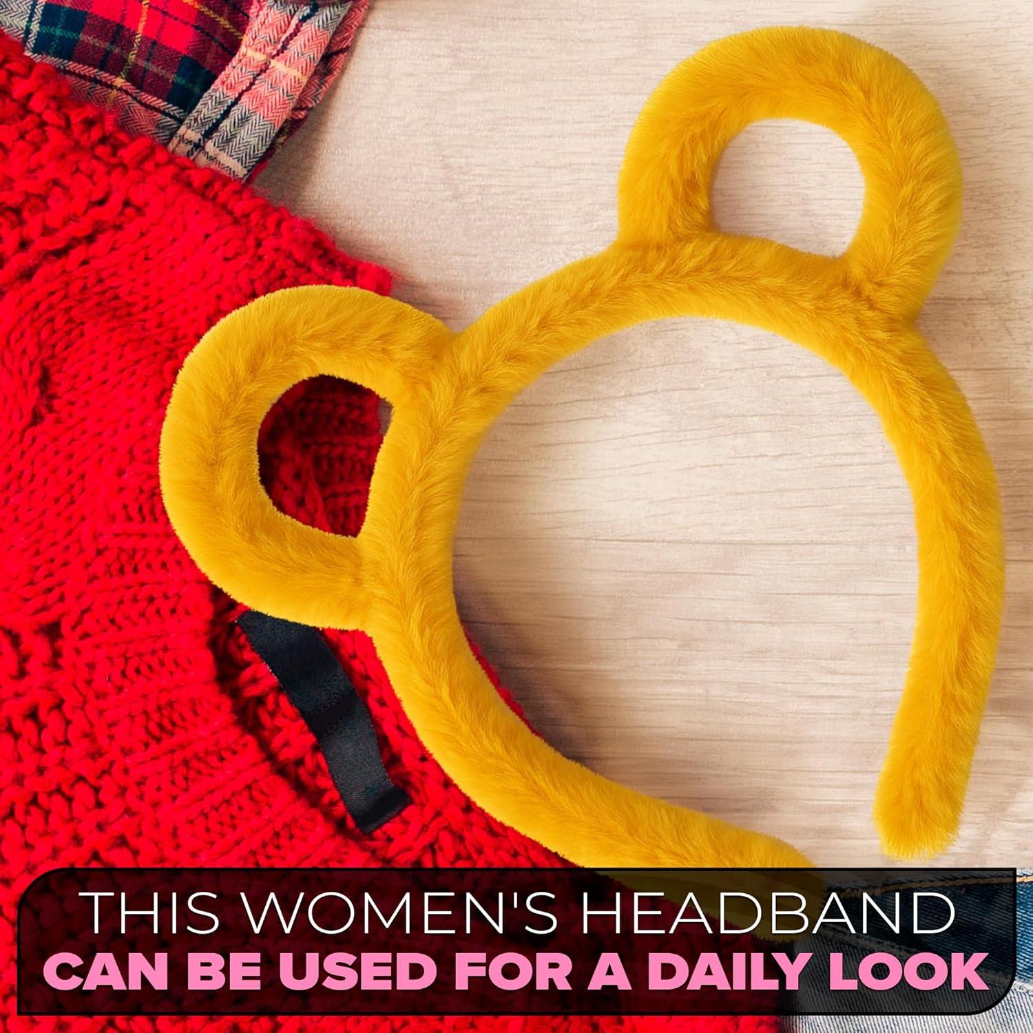 Diadema de Oídos de Oso Amarillo LIBERHAUS Suave y Ligera