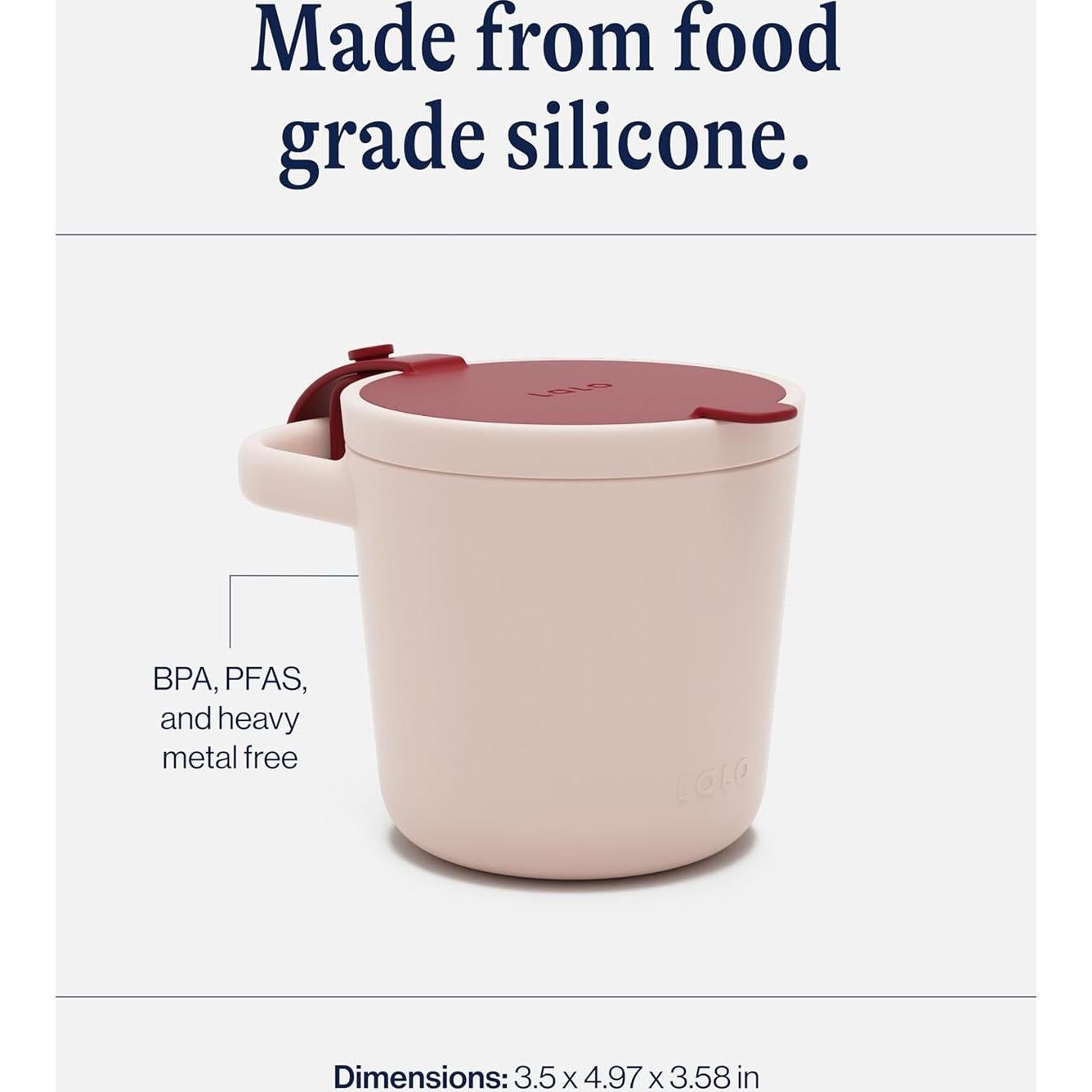 Taza de Snack Lalo Silicona Baya y Crema 12.6x8.89cm