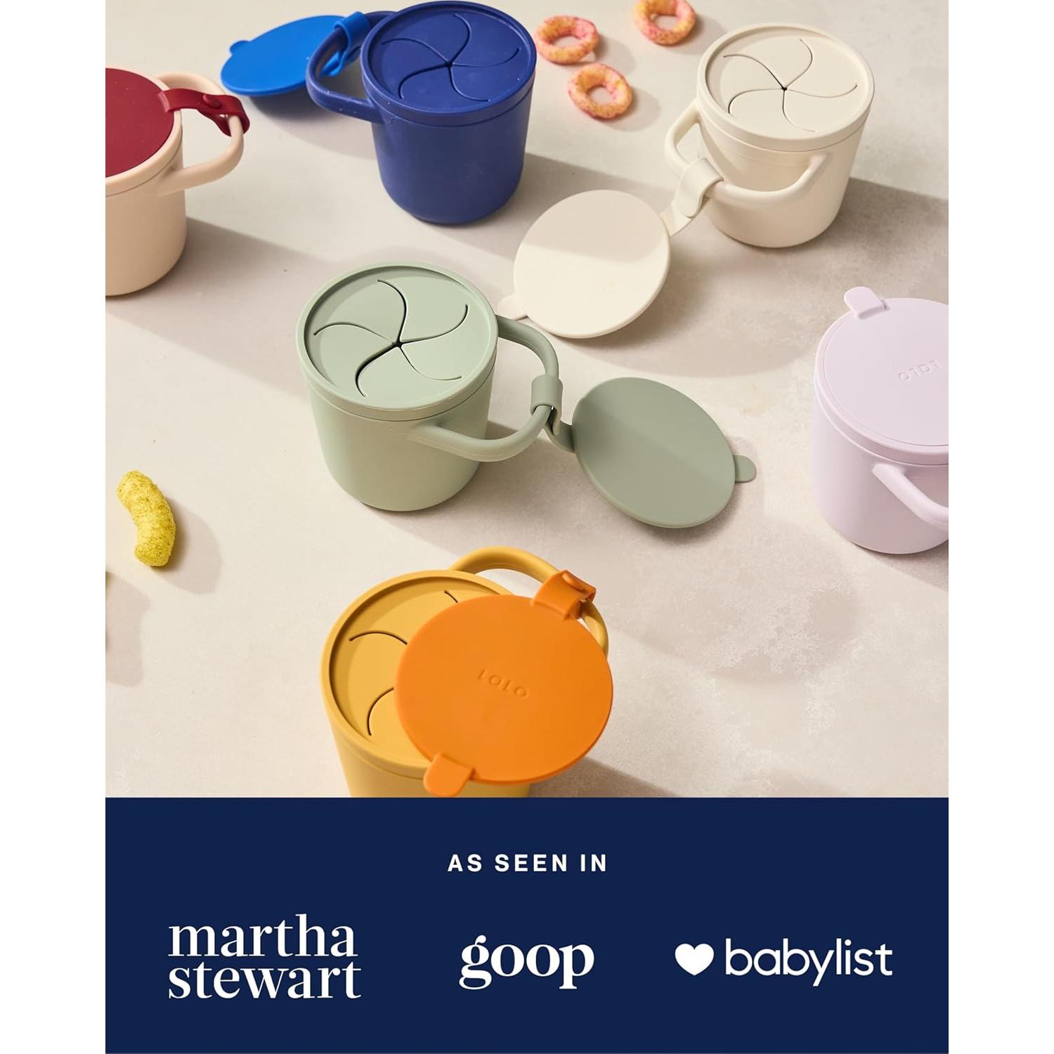 Taza de Snack Lalo Silicona Baya y Crema 12.6x8.89cm