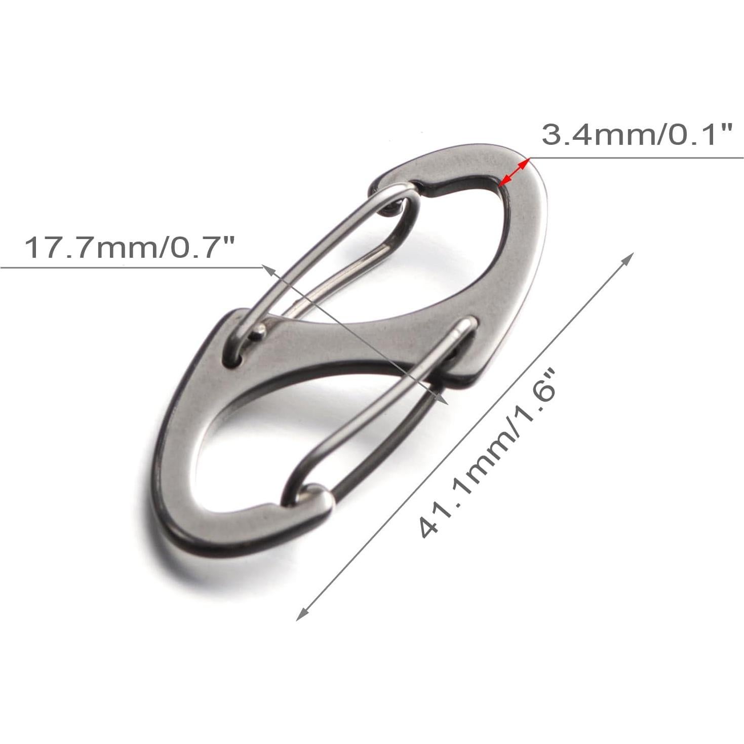 Clip de Cierre Antirrobo Mizeer - Acero Inoxidable - 6 Piezas