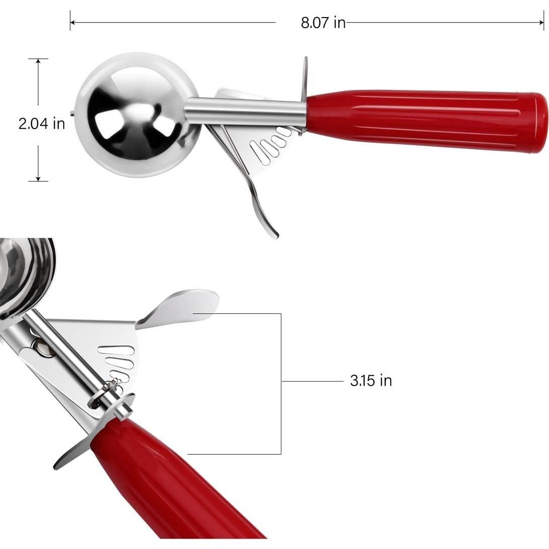 Cucharón de Helado TOP KITCHEN 37.6 g Acero Inoxidable Rojo