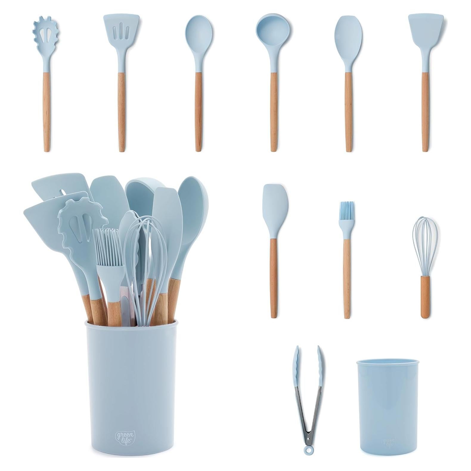 Juego de Utensilios de Cocina GreenLife 11 Piezas Silicona