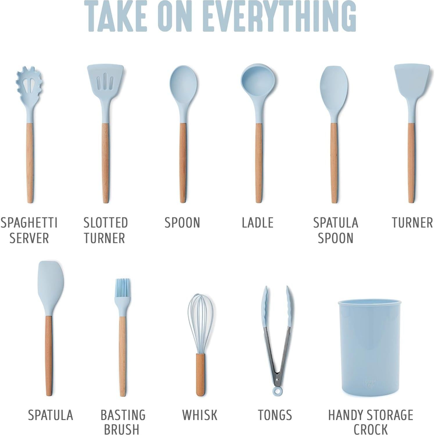 Juego de Utensilios de Cocina GreenLife 11 Piezas Silicona