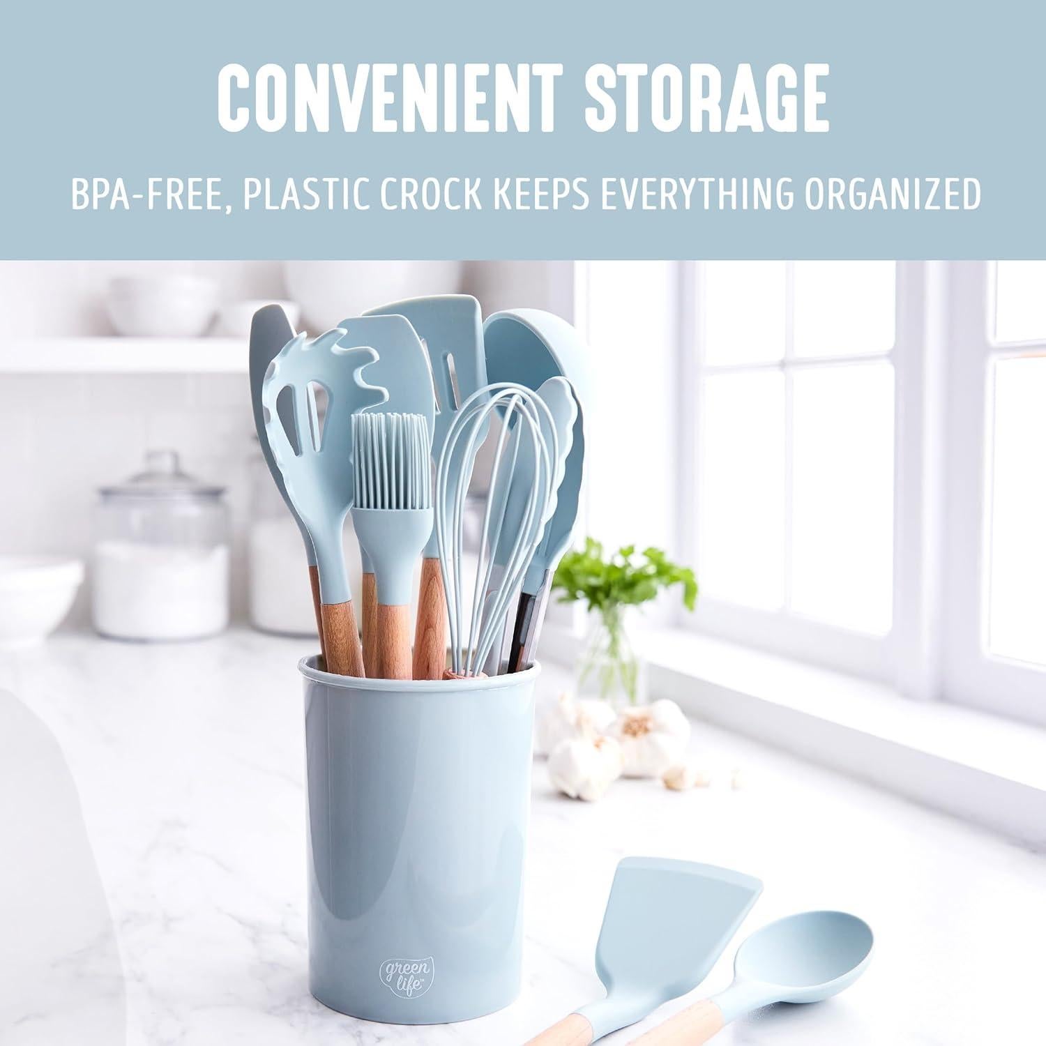 Juego de Utensilios de Cocina GreenLife 11 Piezas Silicona