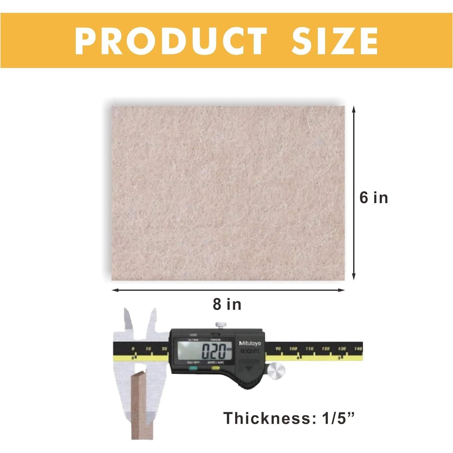 Almohadillas de Fieltro Autoadhesivas Wizard Sliders 8pcs Beige