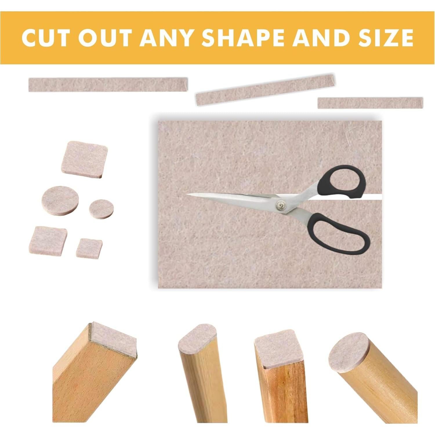 Almohadillas de Fieltro Autoadhesivas Wizard Sliders 8pcs Beige