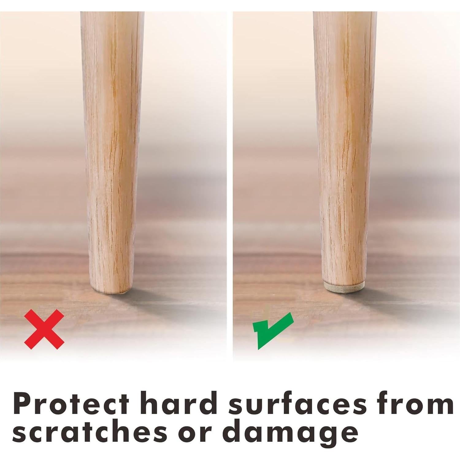 Almohadillas de Fieltro Autoadhesivas Wizard Sliders 8pcs Beige