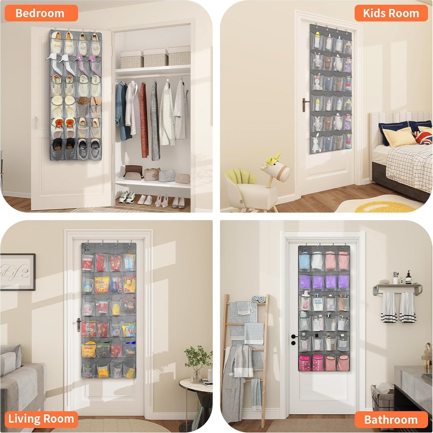 Organizador de Zapatos Colgante FENTEC 24 Bolsillos Gris