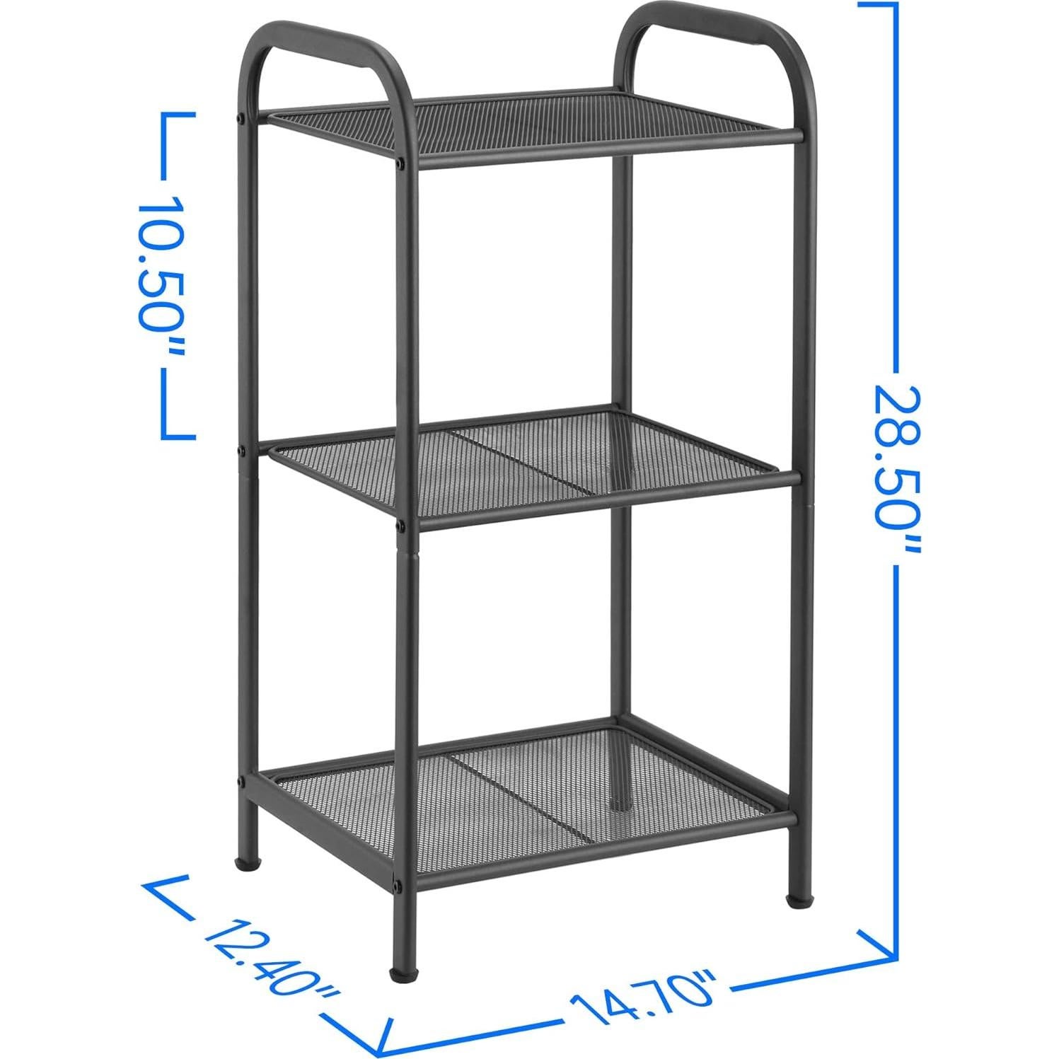 Estante de Almacenamiento MAX Houser 3 Niveles Gris Industrial