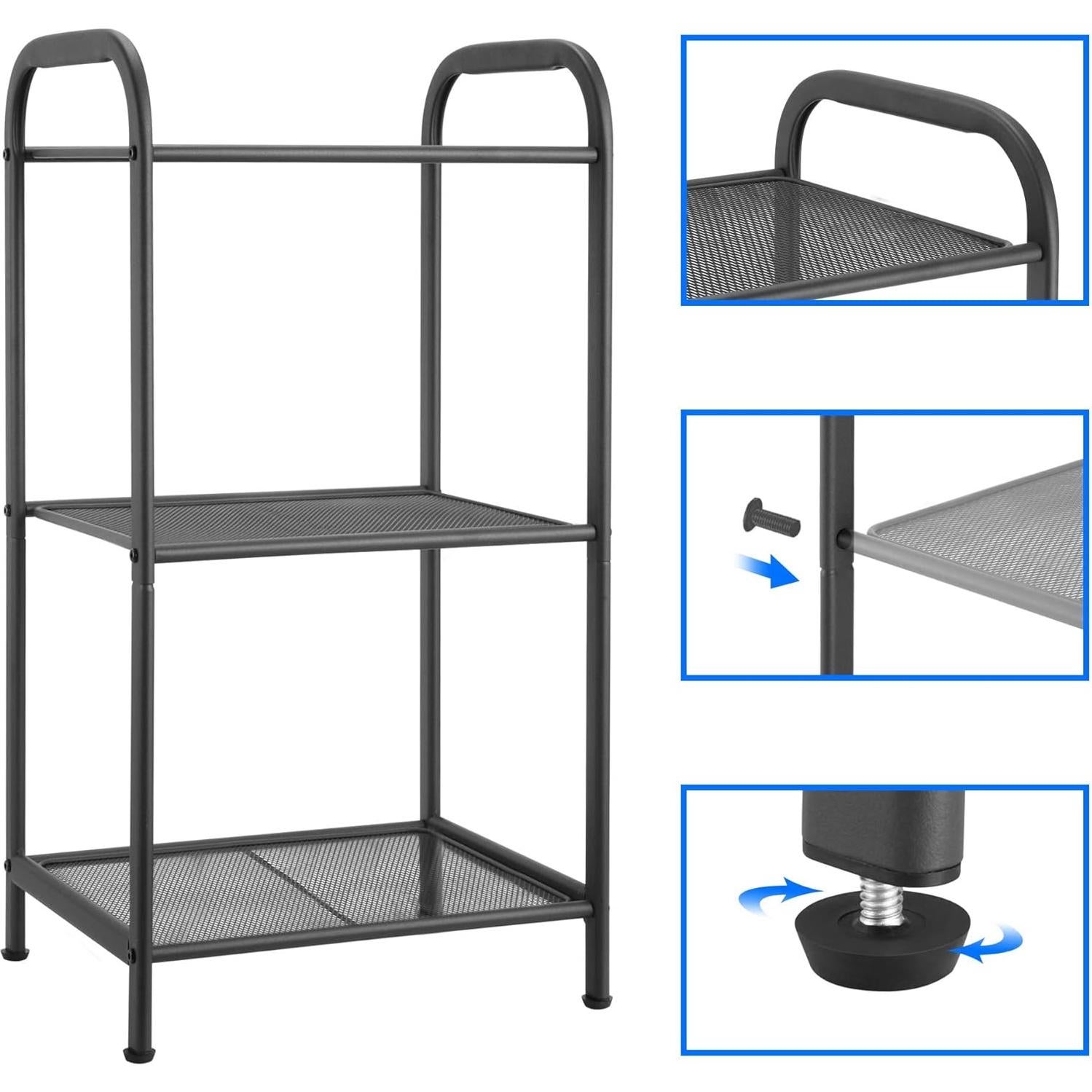Estante de Almacenamiento MAX Houser 3 Niveles Gris Industrial
