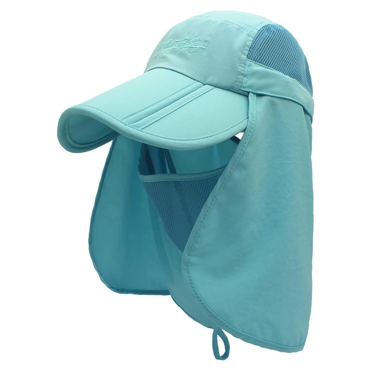 Gorra de Sol Plegable Connectyle con Máscara Facial UPF 50+