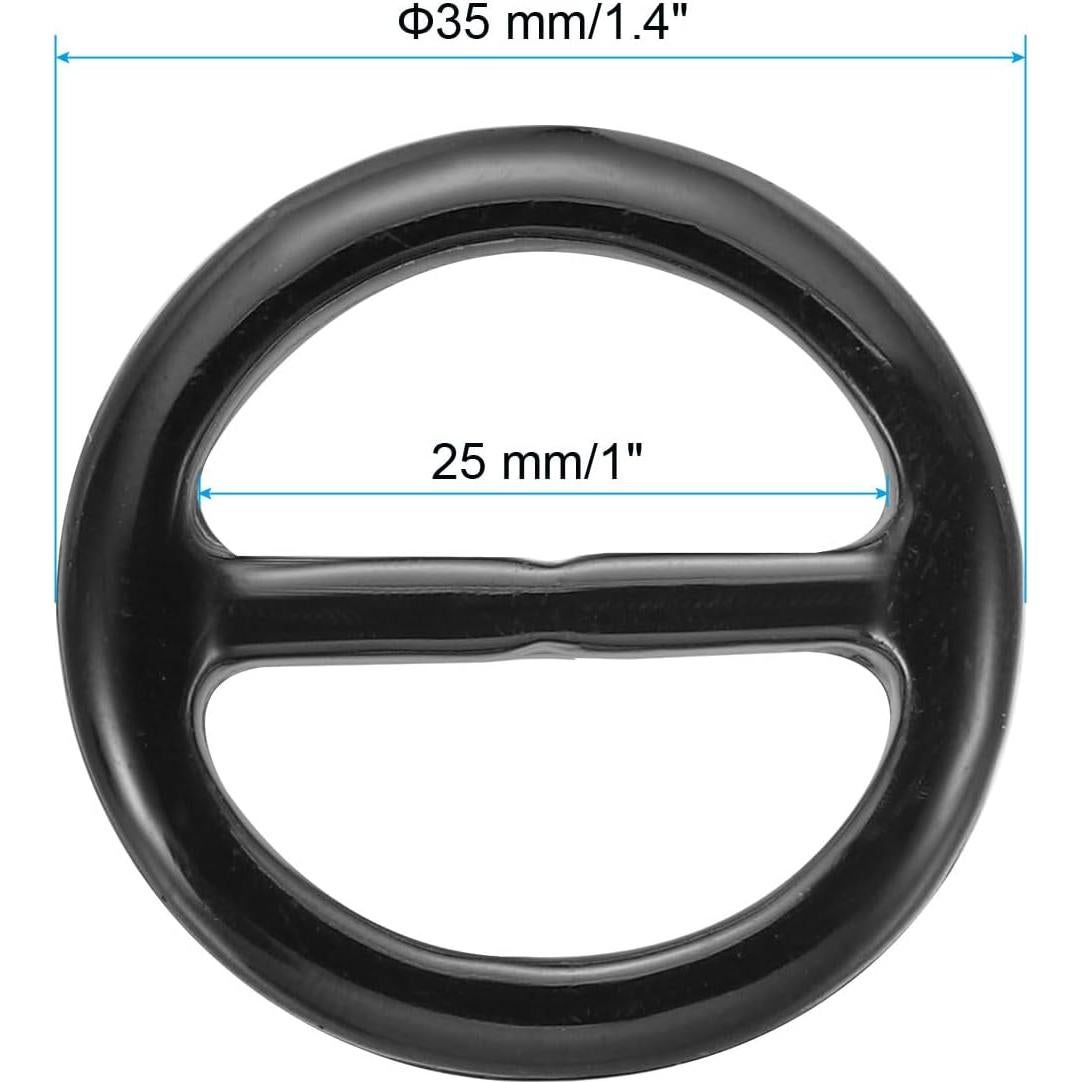 Anillo de Clip para Bufanda PATIKIL - 8 Piezas, Resina Negra