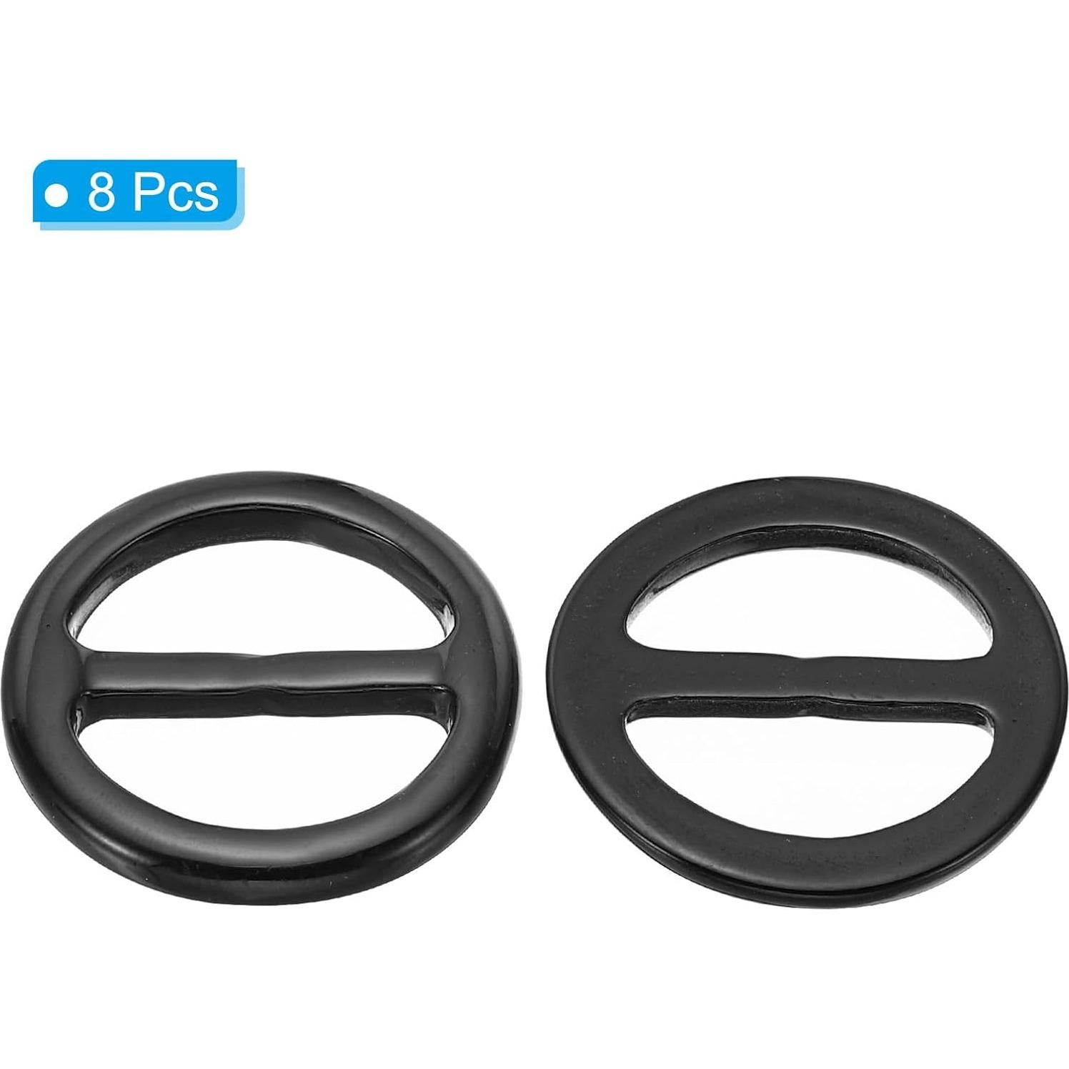 Anillo de Clip para Bufanda PATIKIL - 8 Piezas, Resina Negra