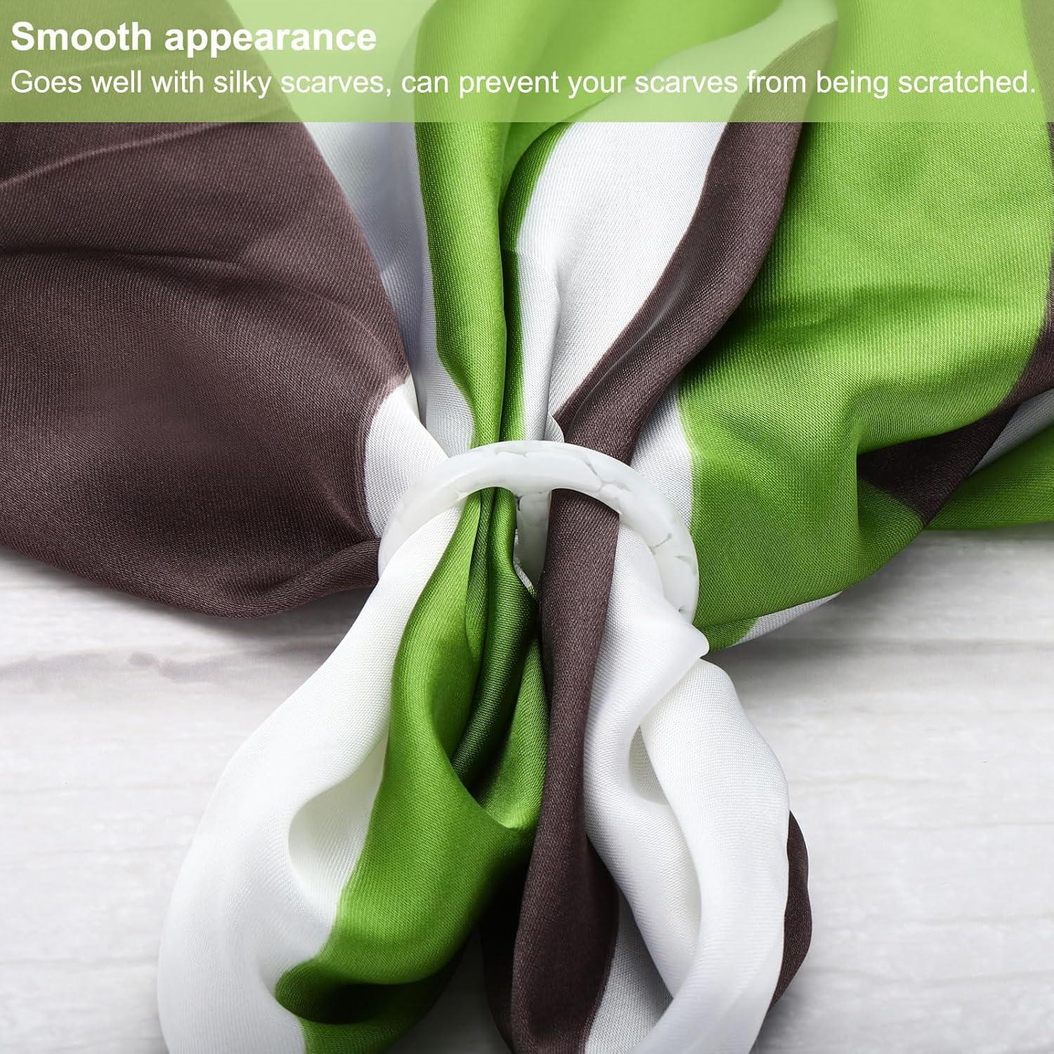 Anillo de Clip para Bufanda PATIKIL - 8 Piezas, Resina Negra