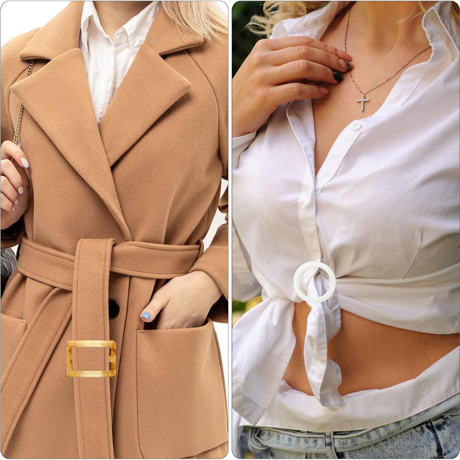 Anillo de Clip para Bufanda PATIKIL - 8 Piezas, Resina Negra