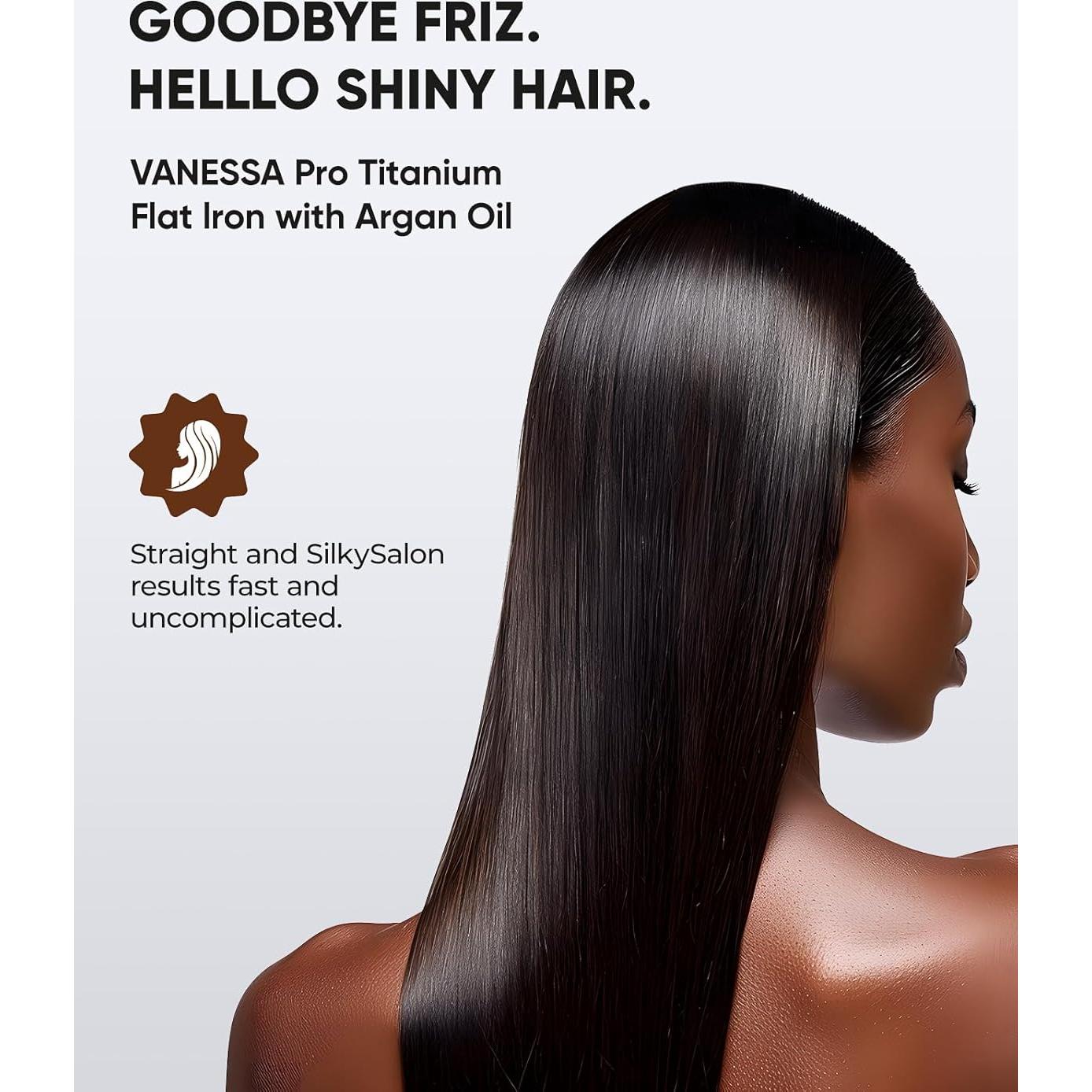 Plancha de Cabello Vanessa Pro Titanio 1" 33.5cm 340g