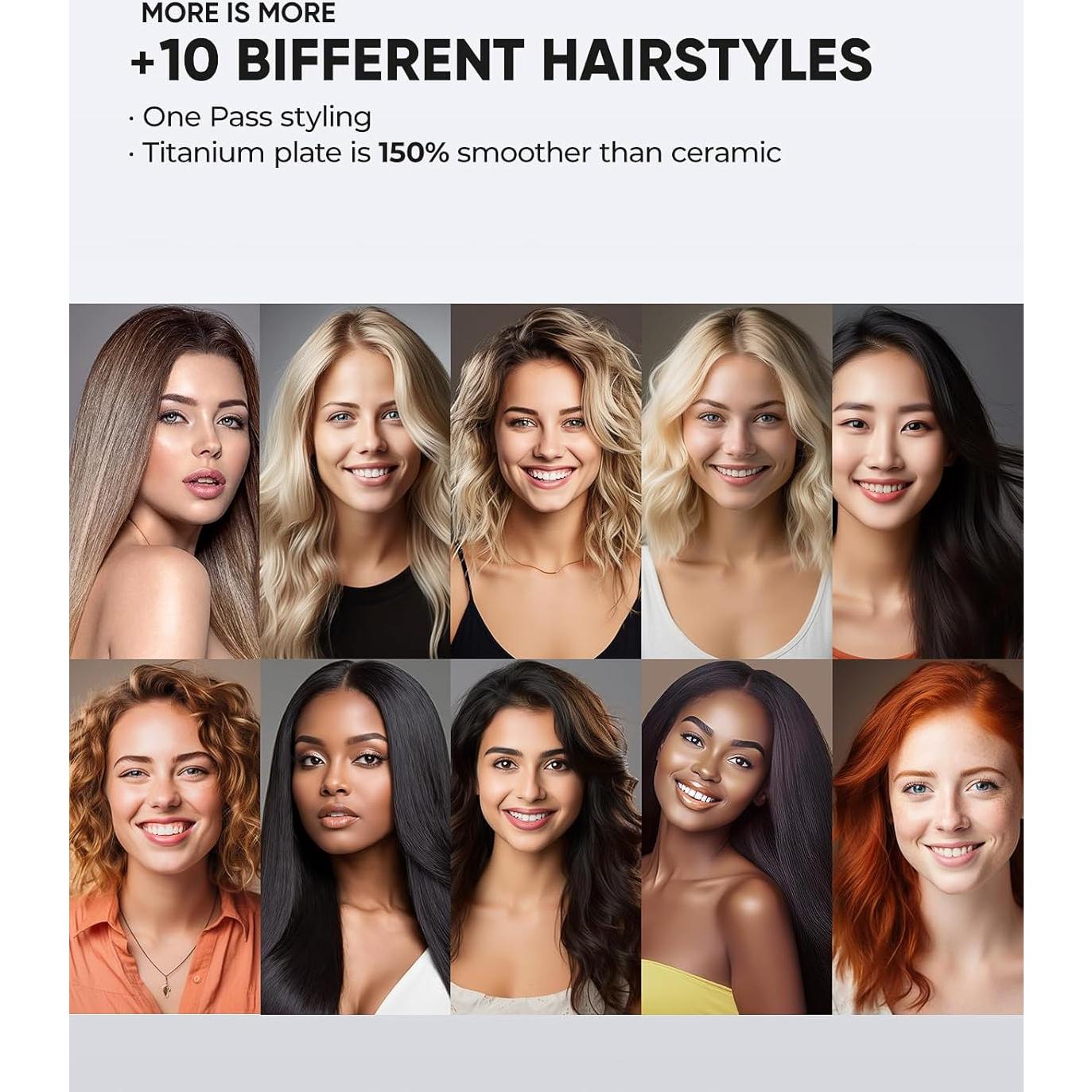 Plancha de Cabello Vanessa Pro Titanio 1" 33.5cm 340g