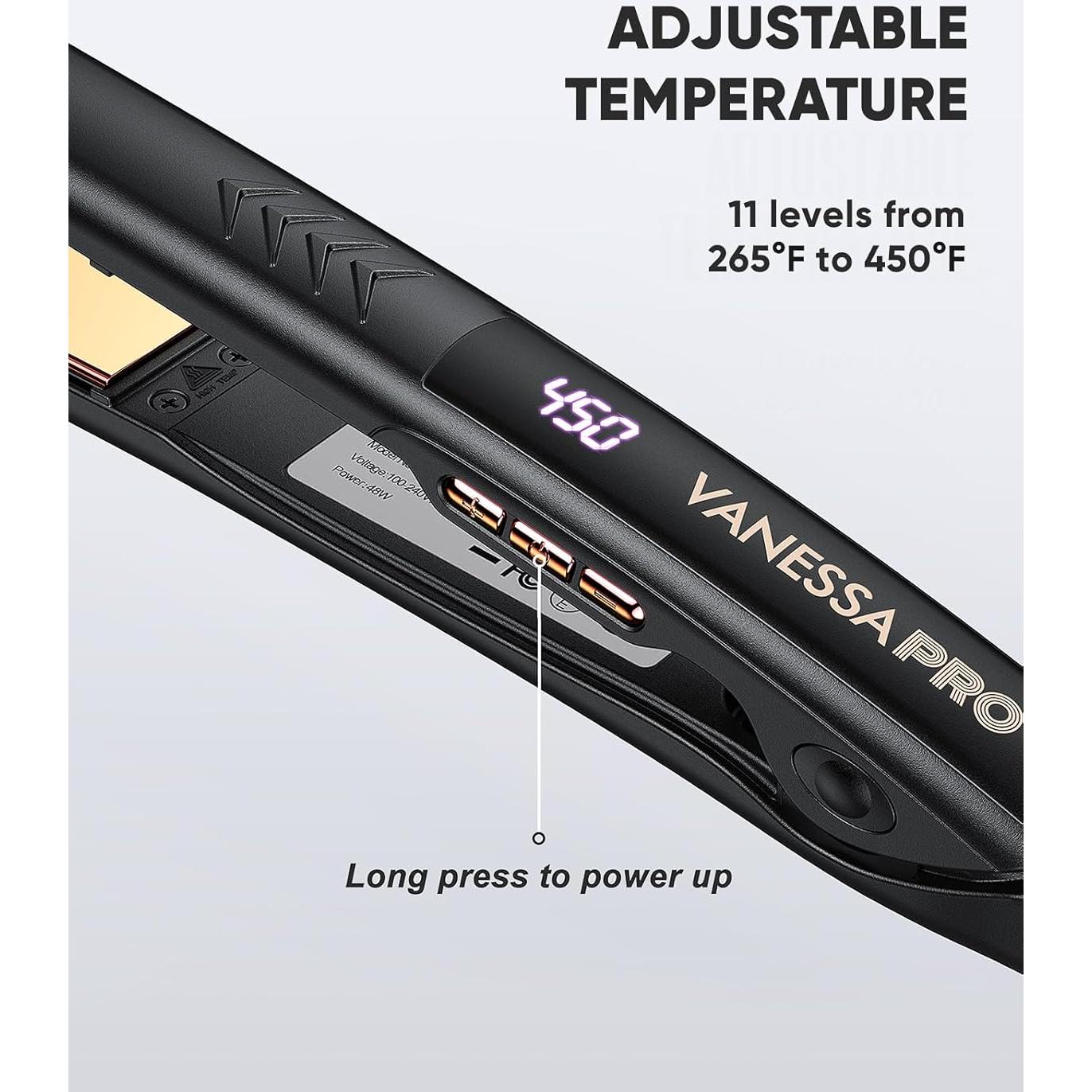 Plancha de Cabello Vanessa Pro Titanio 1" 33.5cm 340g