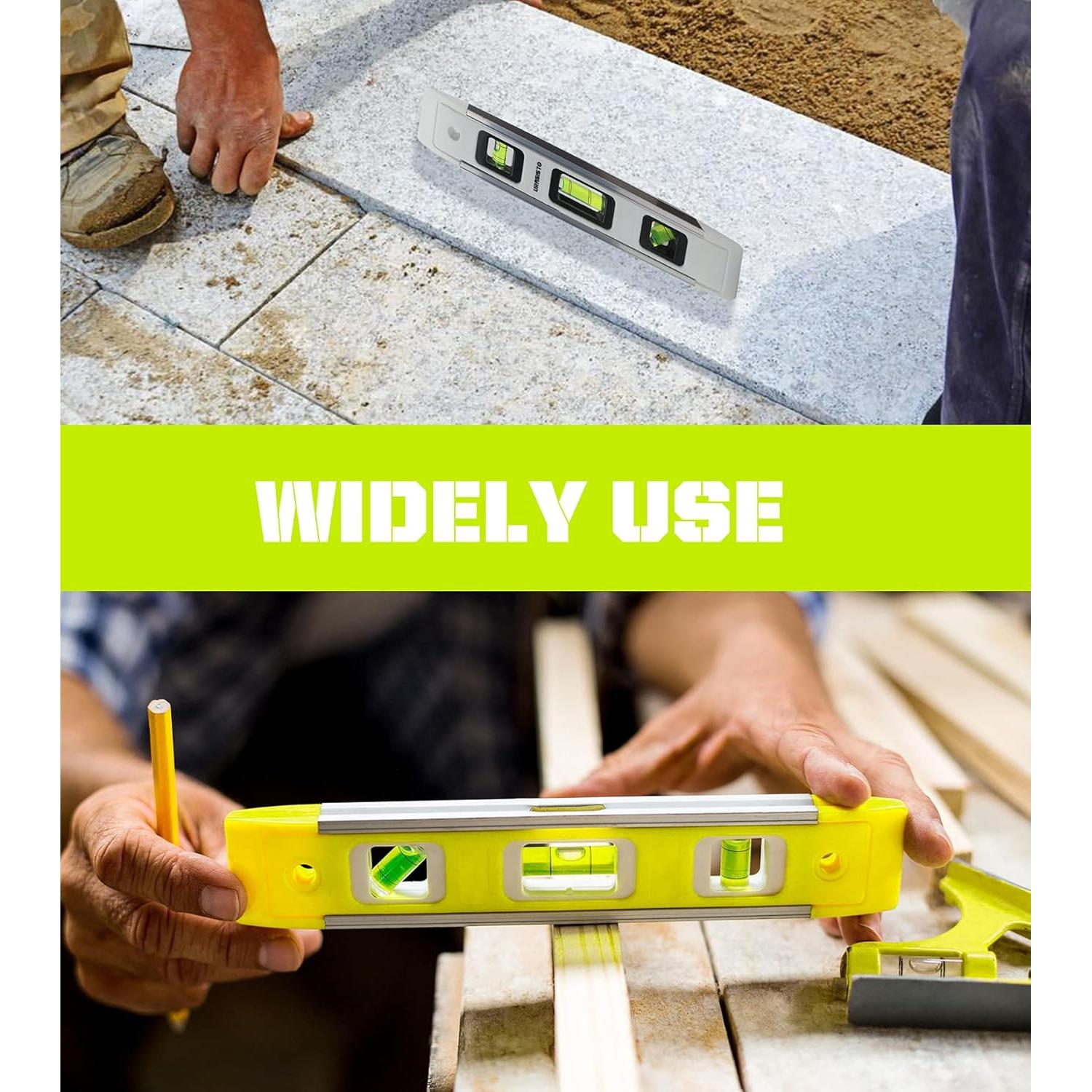 Nivel de caja magnético URASISTO 225mm con burbujas 45°/90°/180°