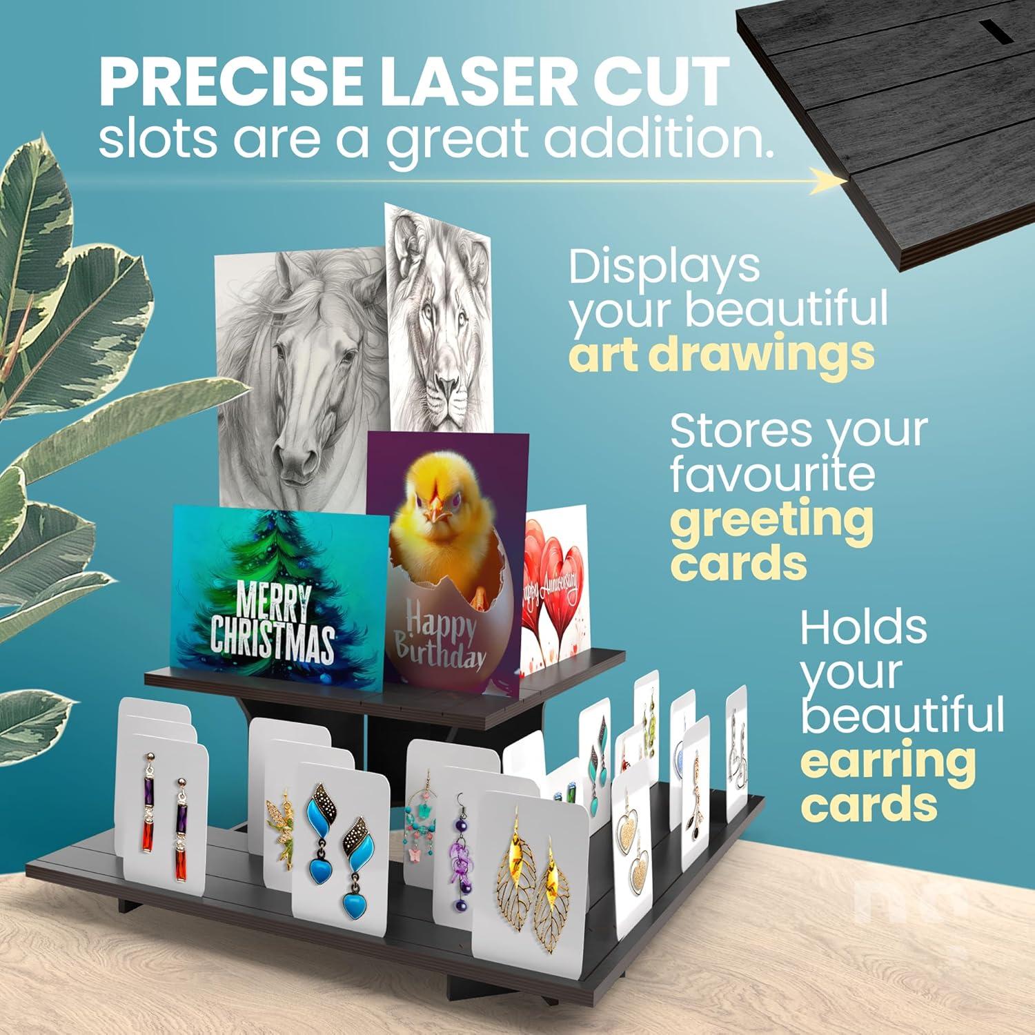 Soporte de Exhibición en Esquina de Madera Negra DS THE DISPLAY STORE