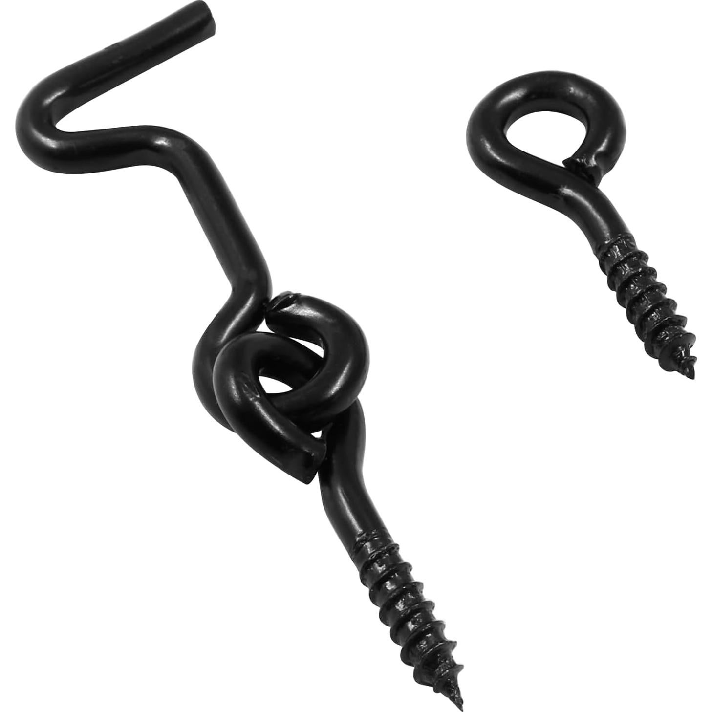 6 Piezas Gancho y Pestillo de Cabina Negro LifCratms 43x18.5mm