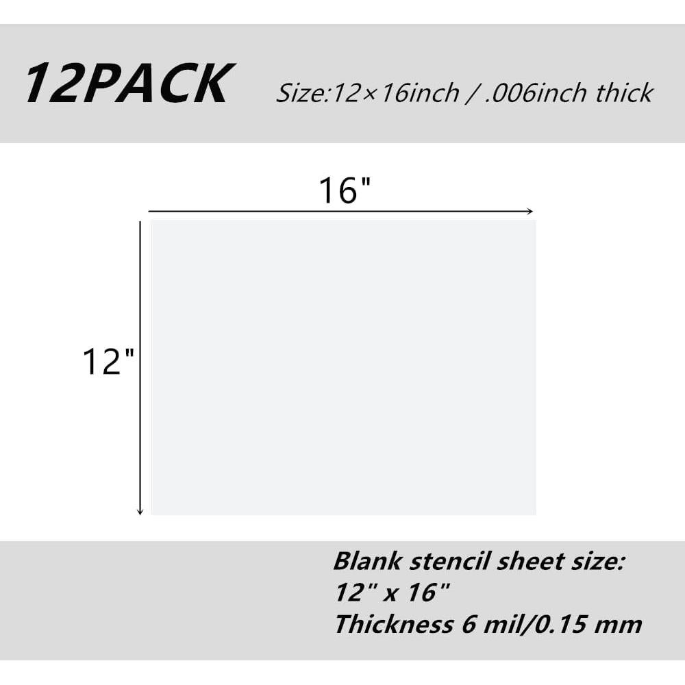 Hojas de Acetato Transparentes BANLTRE 30.48x40.64cm 6mil 12 Pack
