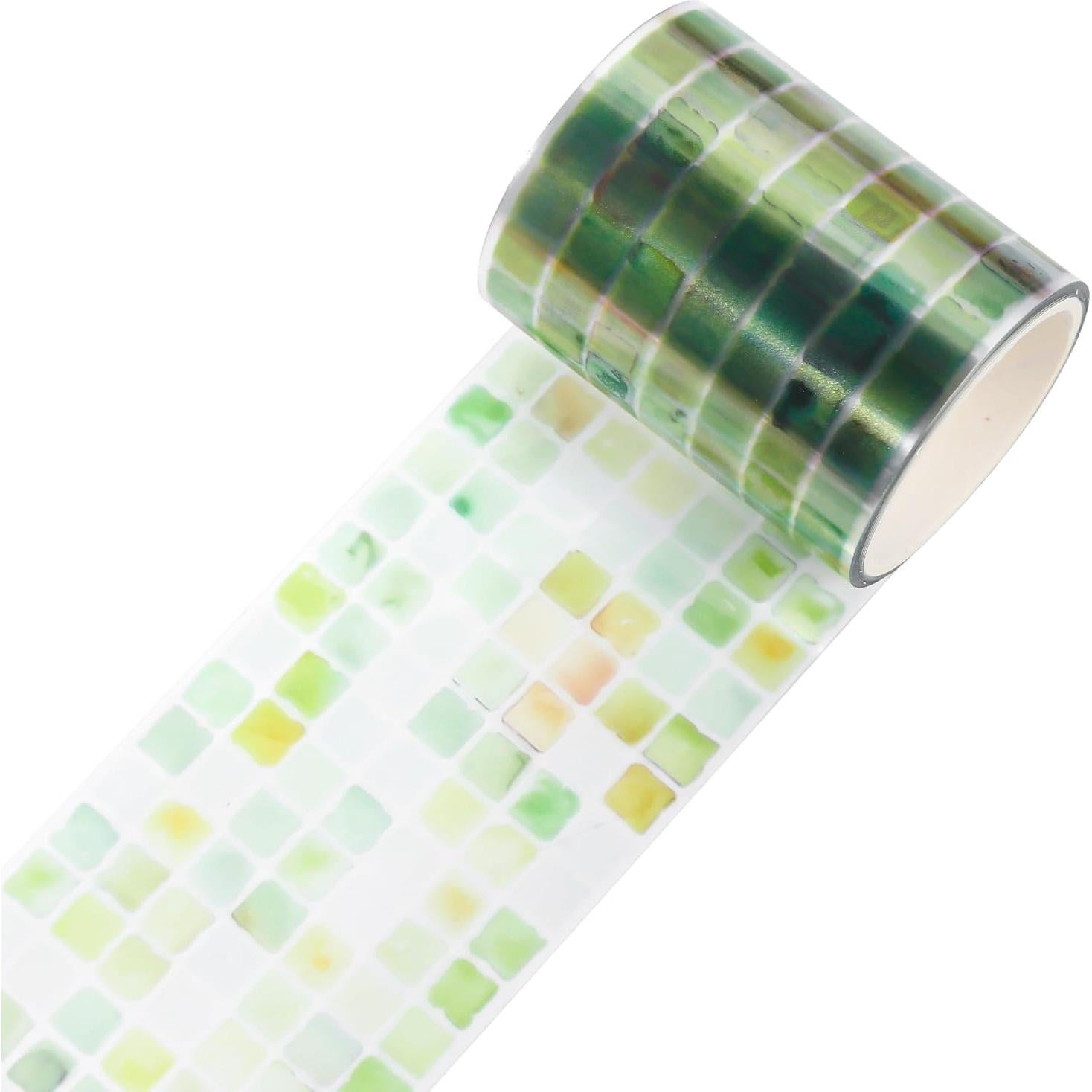 Cinta PET Verde Mosaico Sitsink para Scrapbooking 5cm x 2m