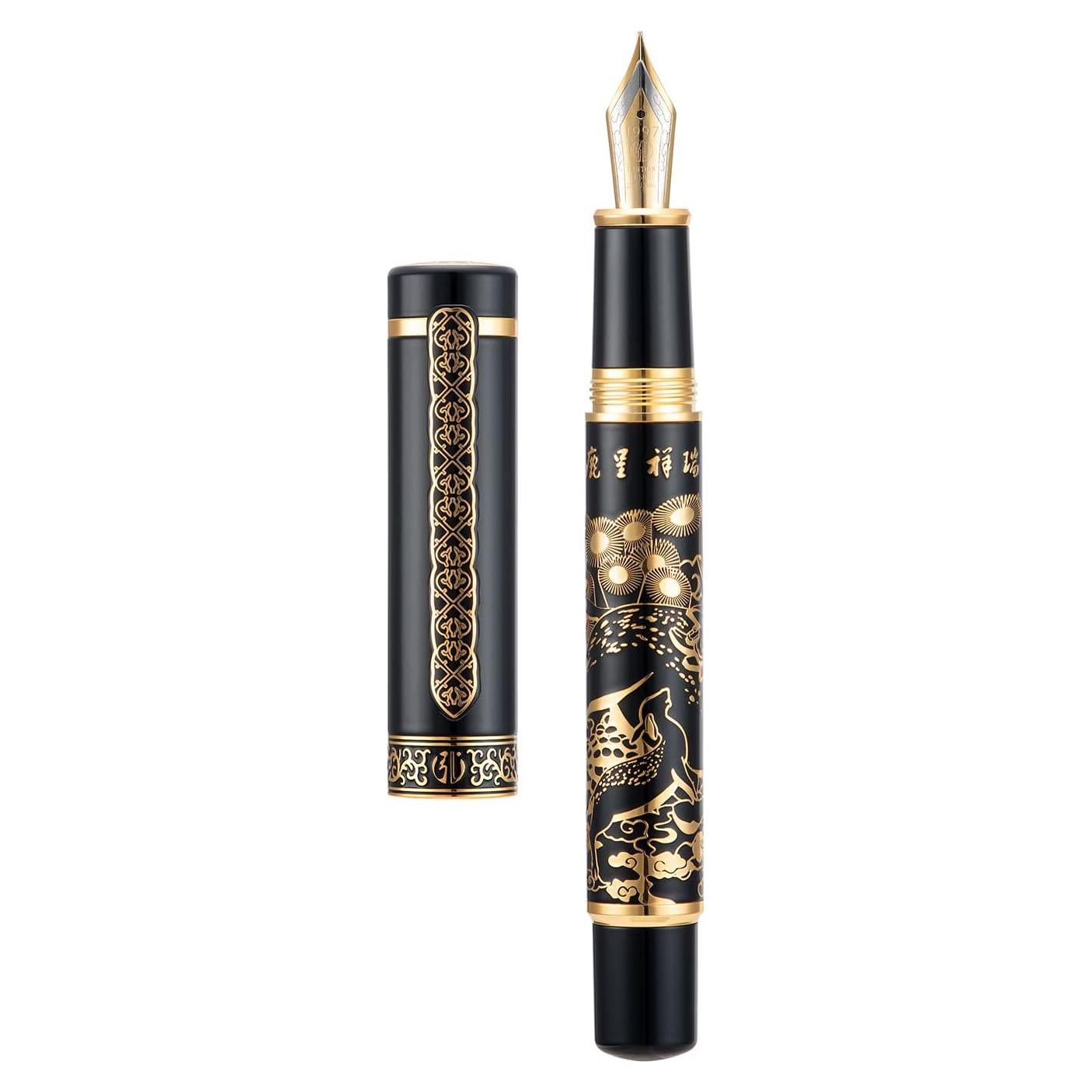 Pluma Fuente Hongdian 8037 Negra, Plumín Extra Fino Iridio