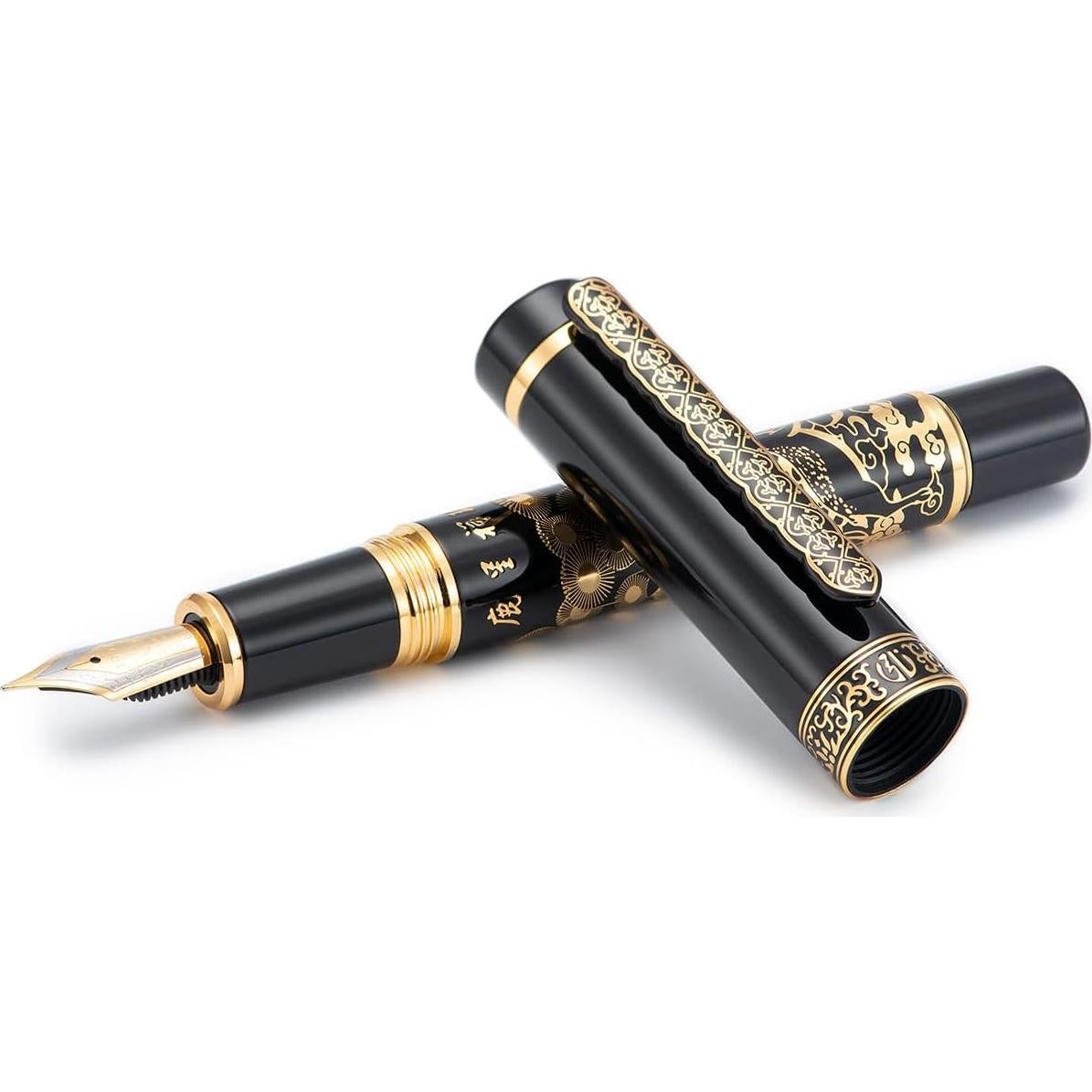 Pluma Fuente Hongdian 8037 Negra, Plumín Extra Fino Iridio