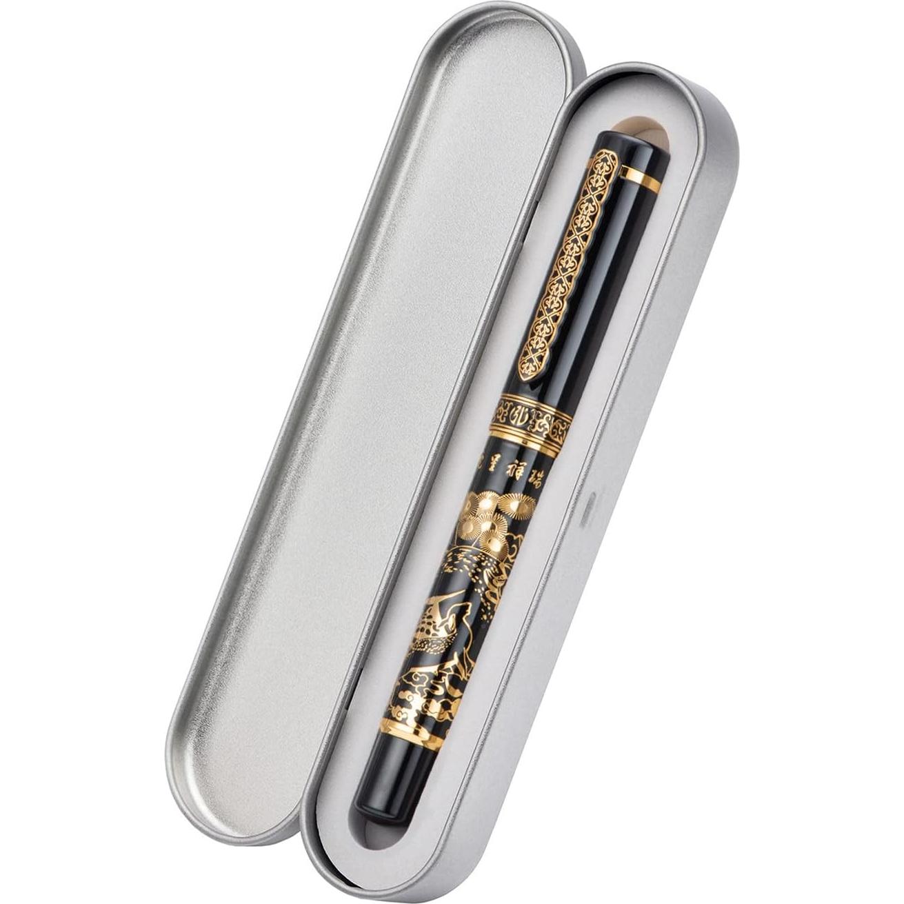 Pluma Fuente Hongdian 8037 Negra, Plumín Extra Fino Iridio