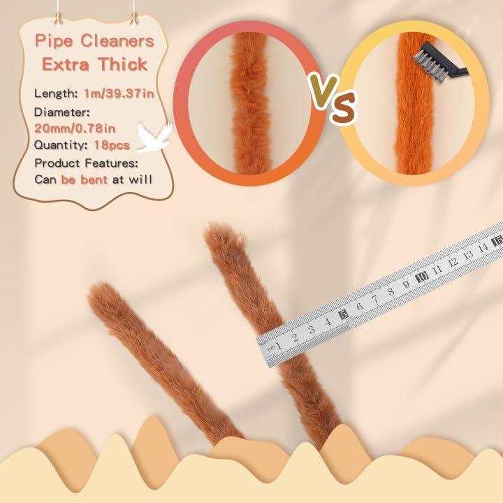 77 Limpiadores de Tubos Jumbo UzecPk 100 cm Multicolor DIY