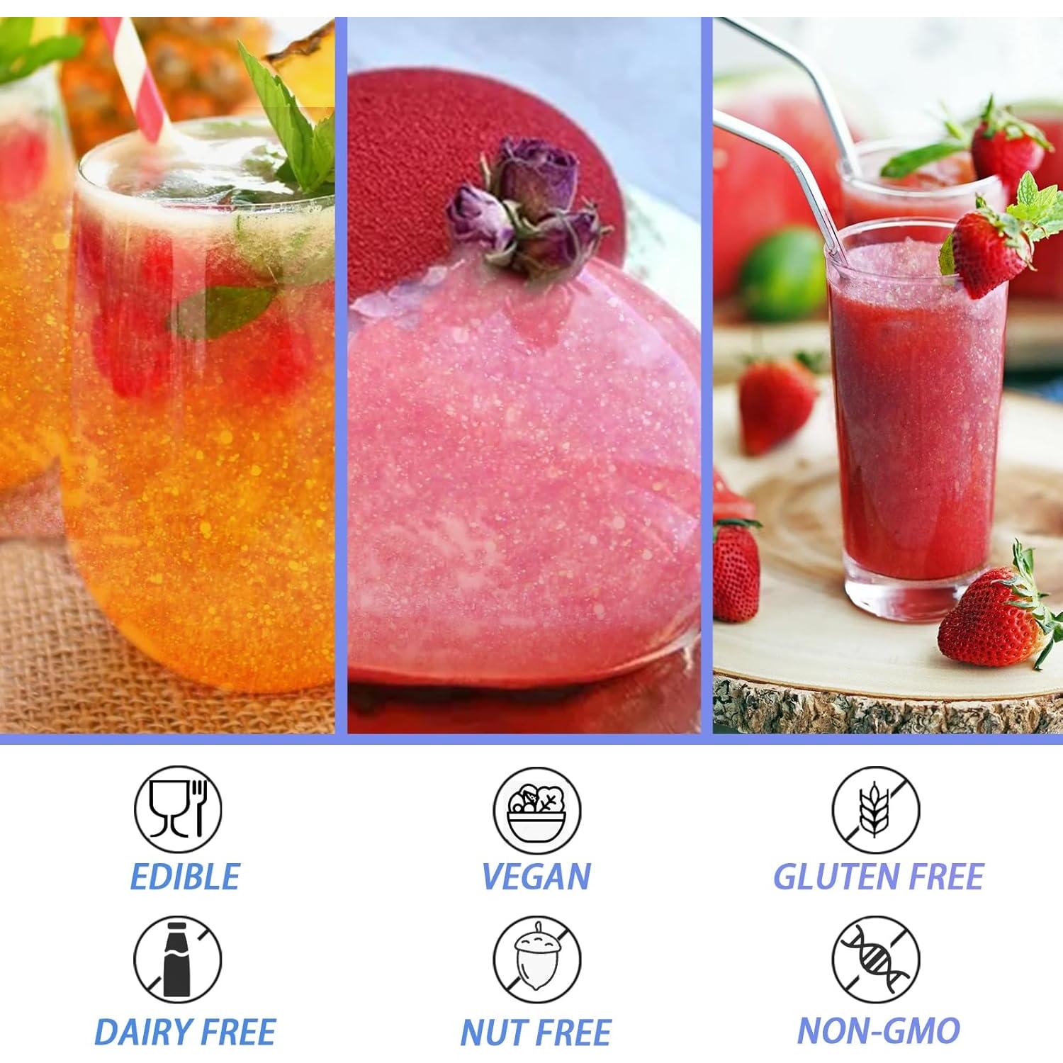 Brillo Comestible COLAYERIST 8 Colores 3g para Bebidas y Postres