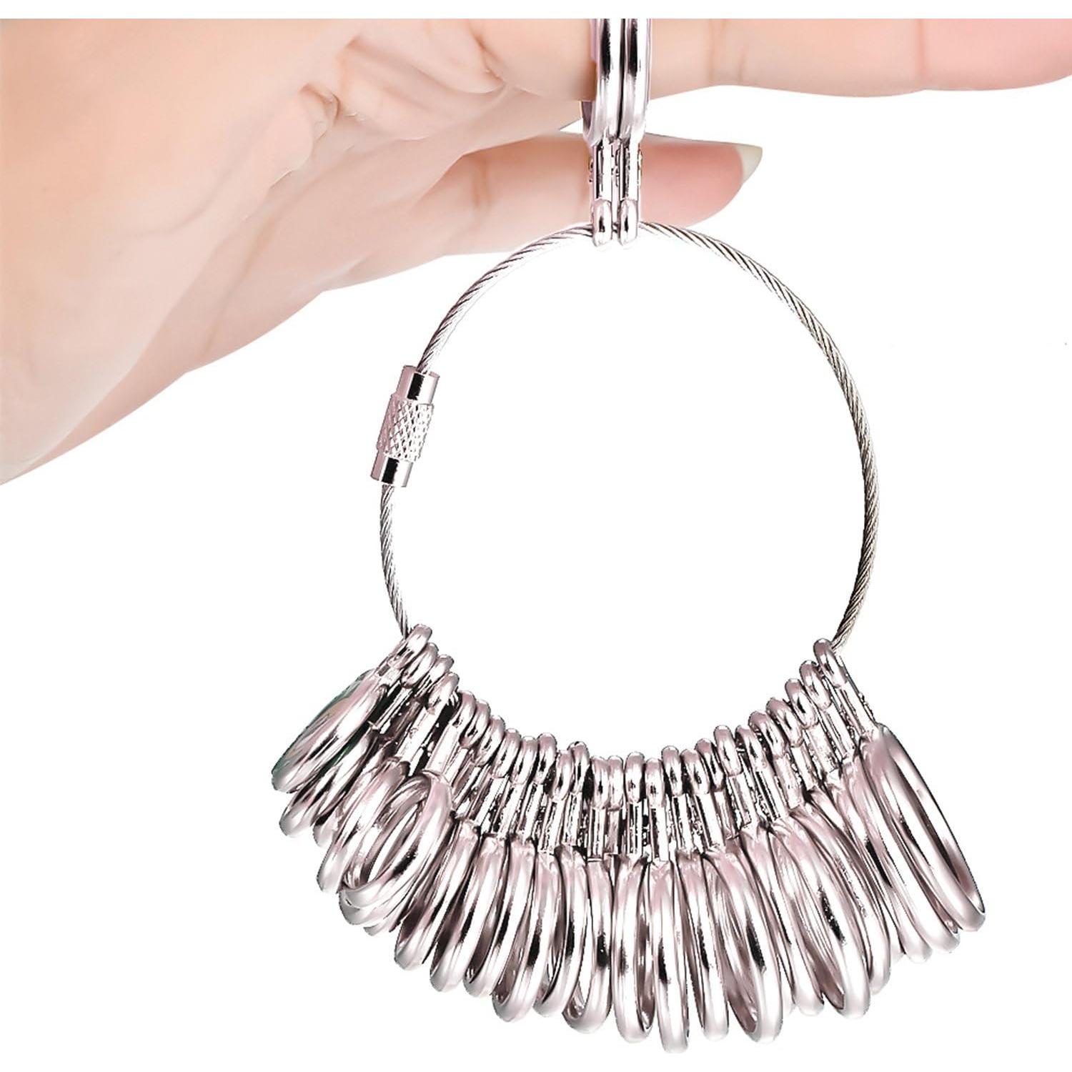 Calibrador de Anillo Mudder Acero Inoxidable 27 Pcs Tamaños 1-13