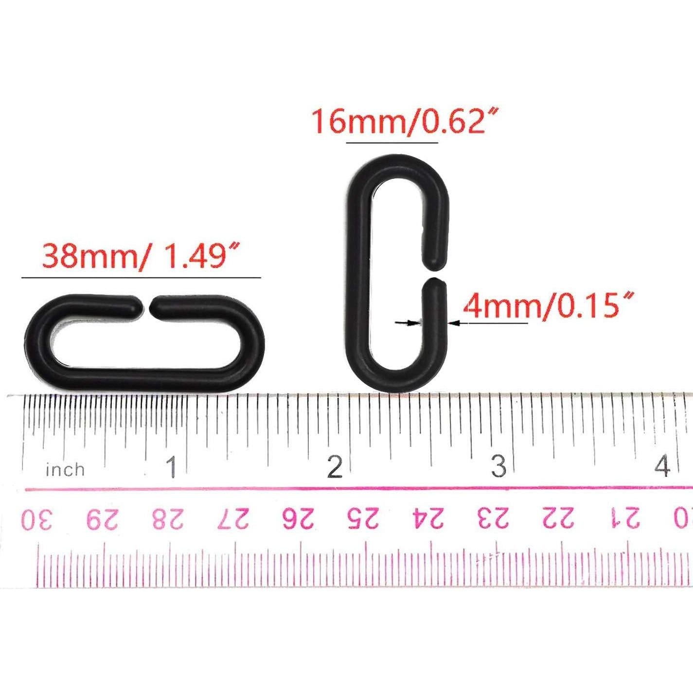 200 Enlaces de Cadena de Plástico Negro Hyamass para Mascotas
