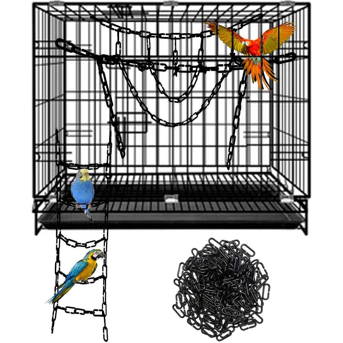 200 Enlaces de Cadena de Plástico Negro Hyamass para Mascotas