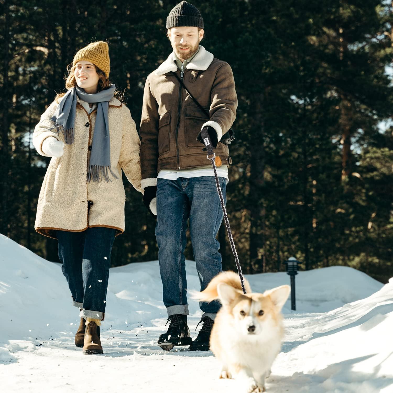 Correa de Perro de Cadena Antimordeduras S-ETOVUS 1.58m Negra